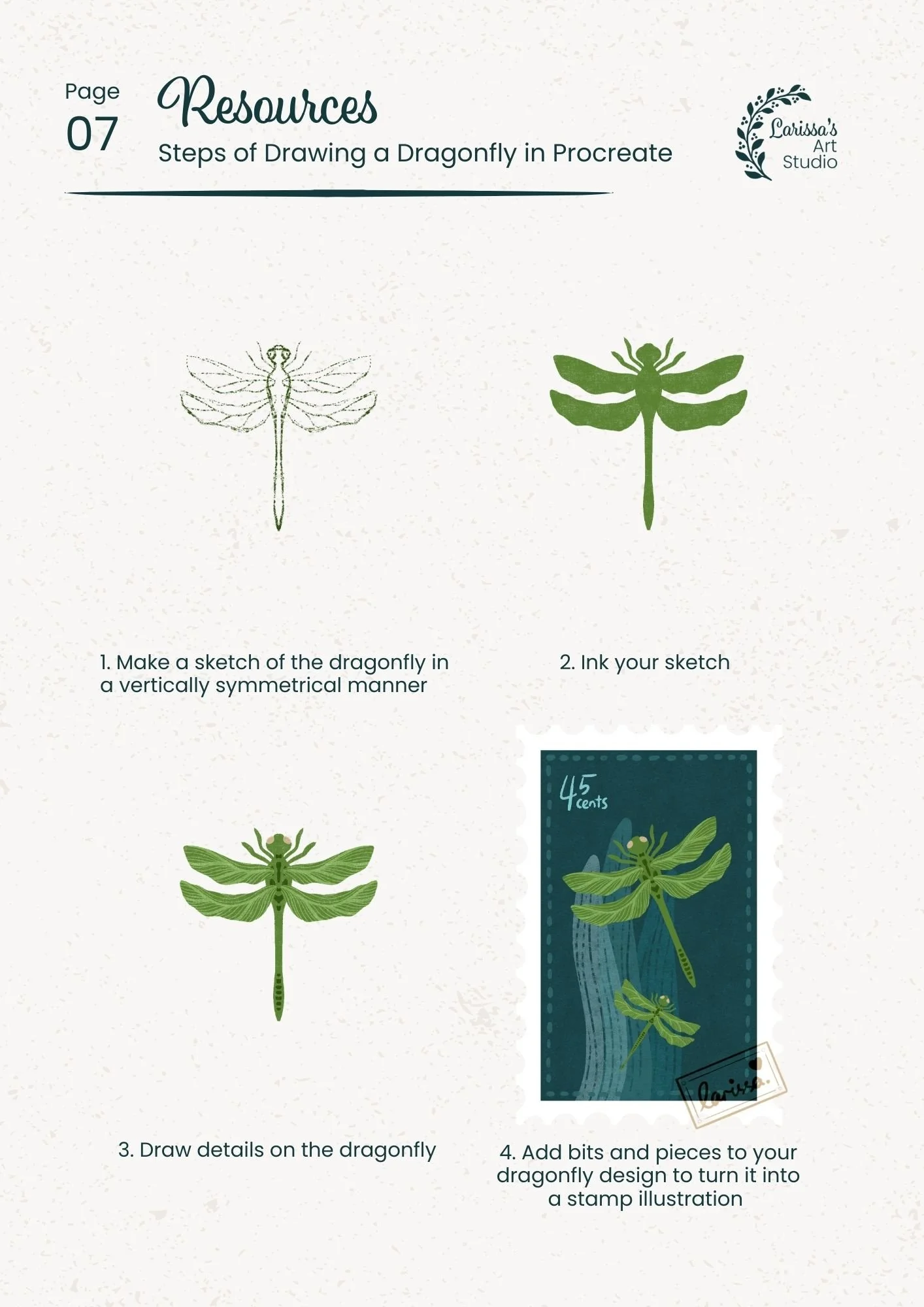 Mar 26 - Creative Guide - Nature Inspired Stamp Collection - Steps of Dragonfly Drawing