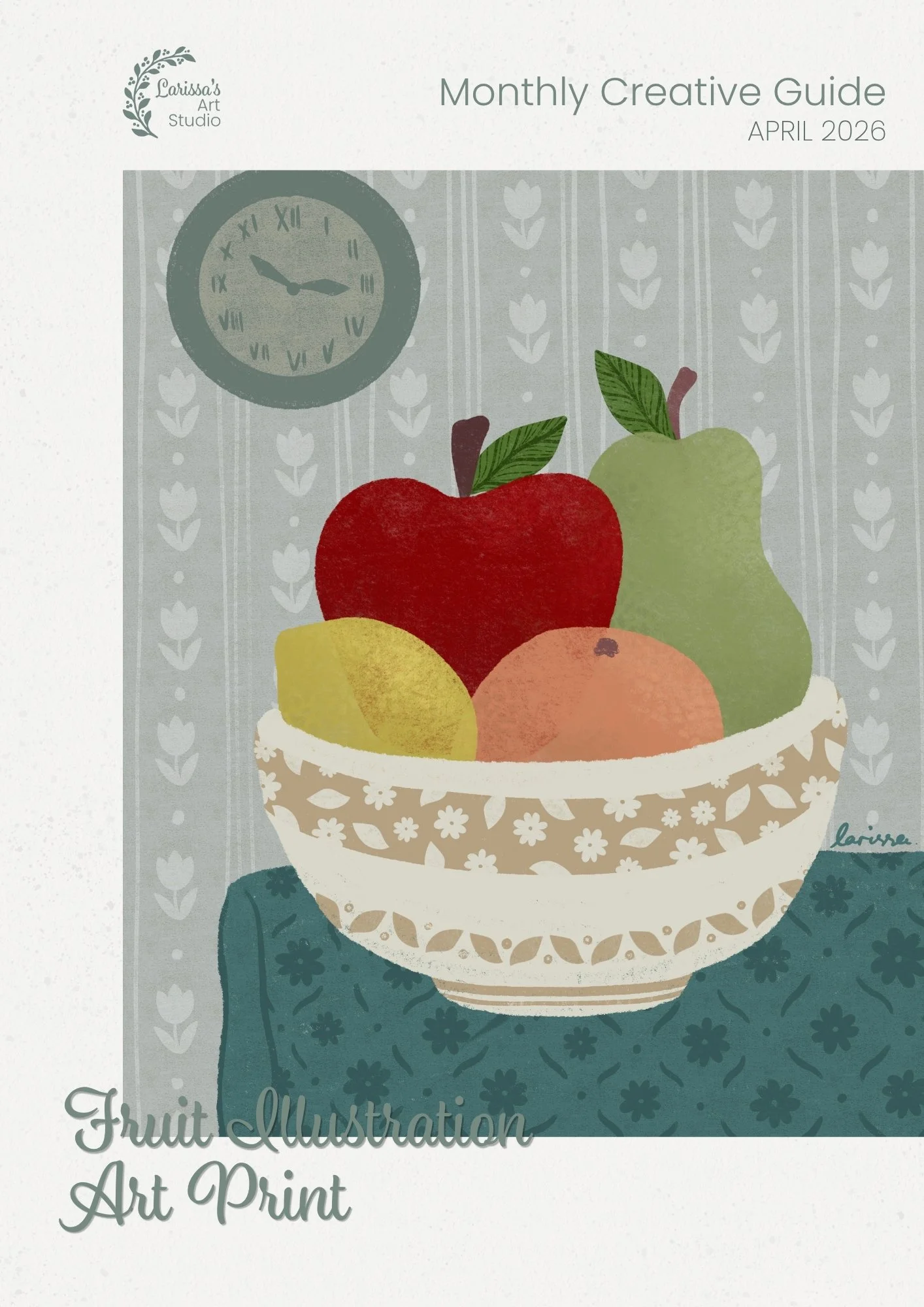 Apr 26 - Creative Guide - Fruit Illustration Art Print - Cover