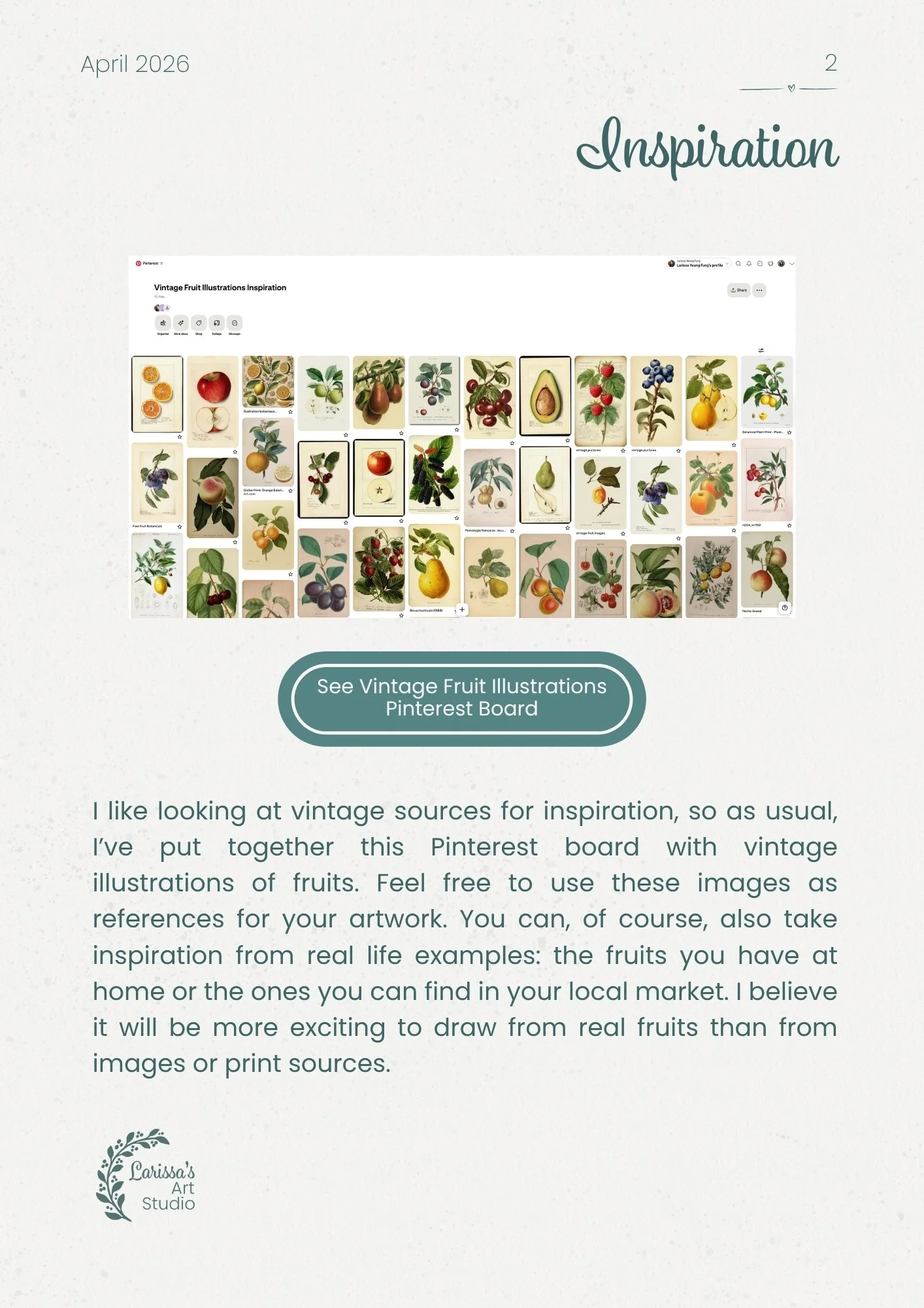 Apr 26 - Creative Guide - Fruit Illustration Art Print - Inspiration