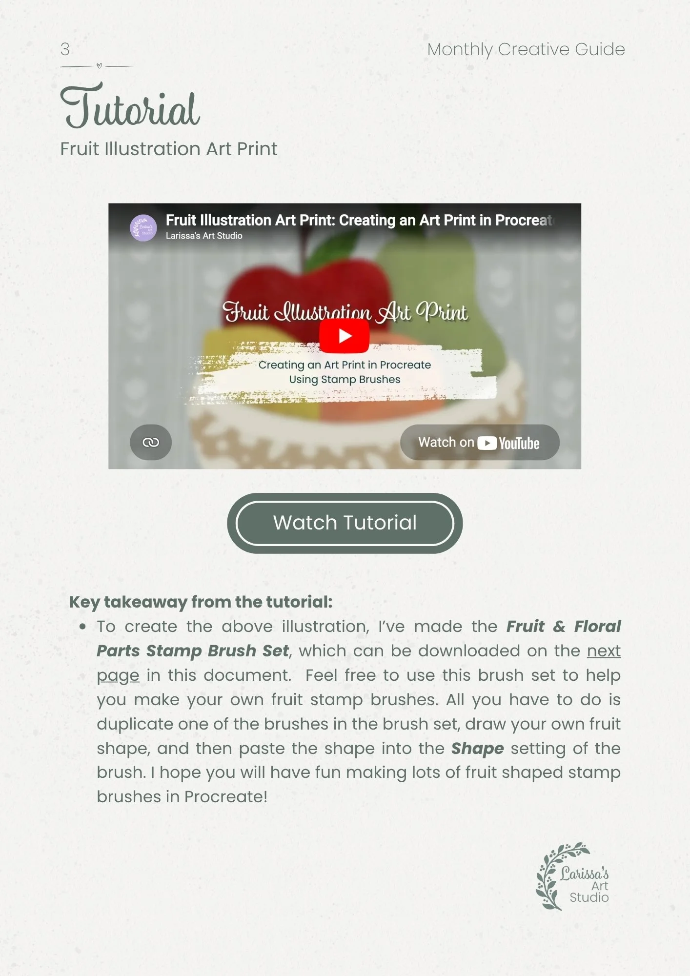 Apr 26 - Creative Guide - Fruit Illustration Art Print - Tutorial