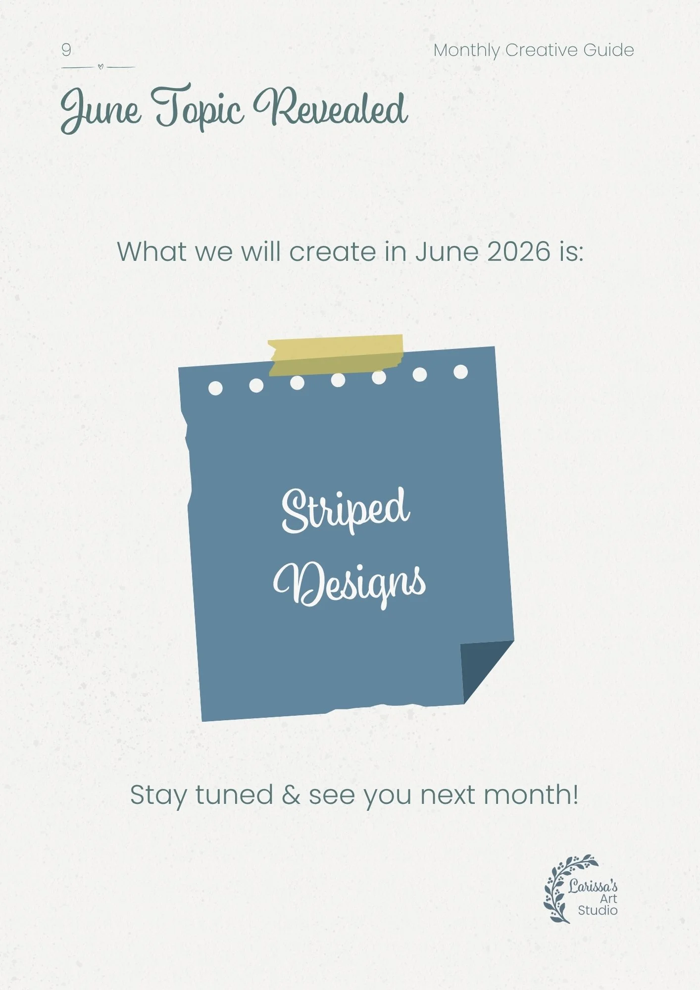 May 26 - Creative Guide - Pattern Design Activities - June Topic Revealed 