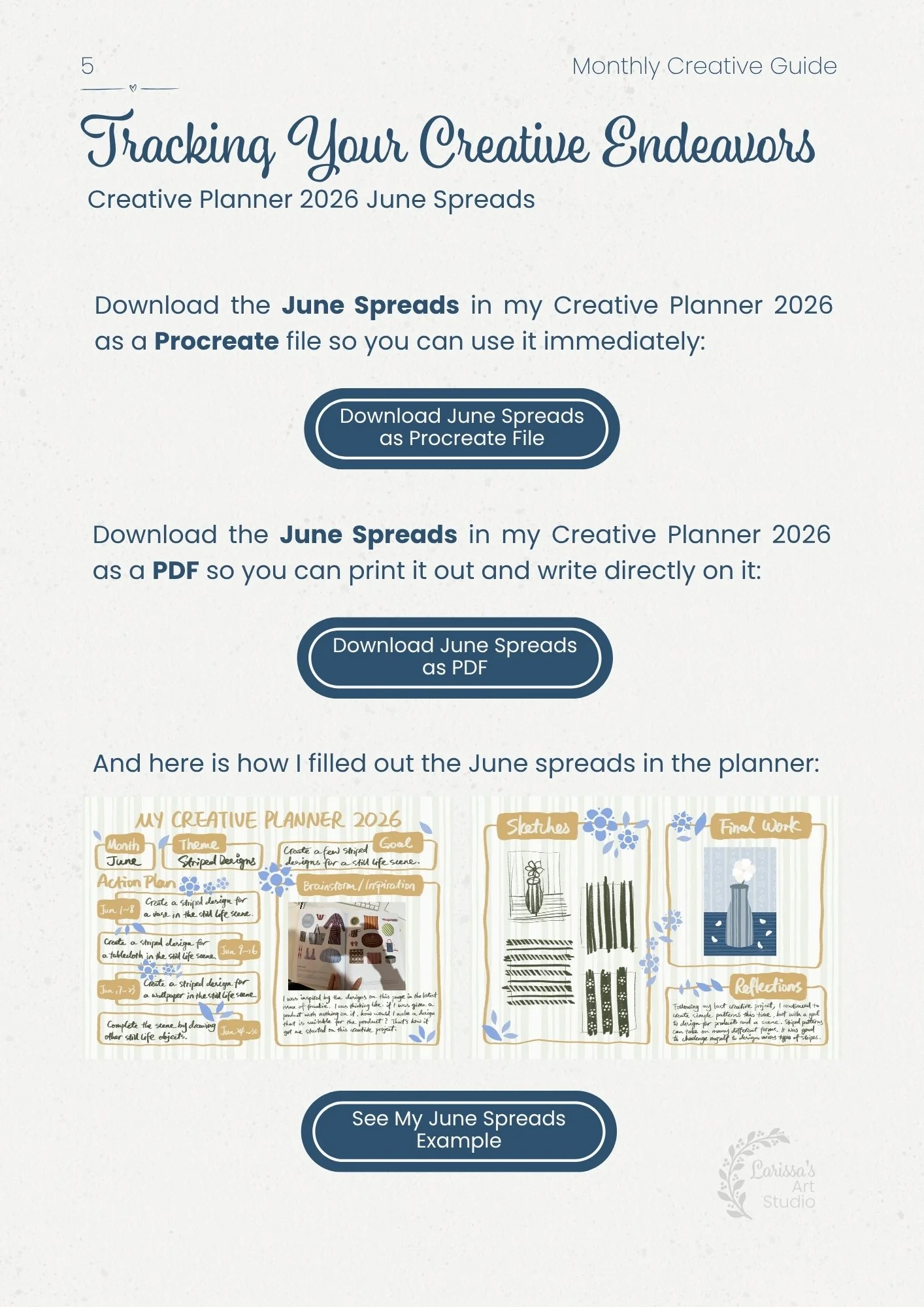 Jun 26 - Creative Guide - Striped Designs - Tracking Effort Jun Spreads