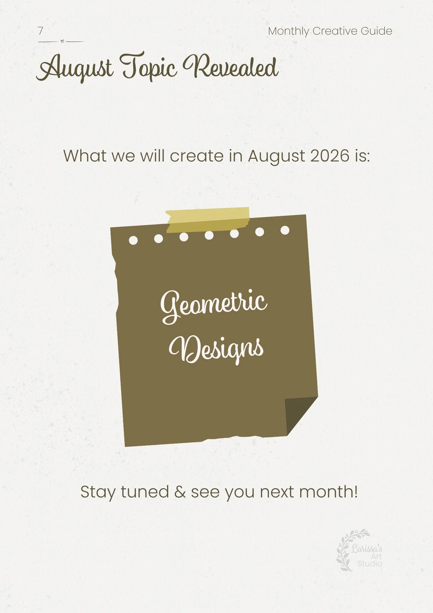 Jul 26 - Creative Guide - Plaid Gingham Designs - August Topic Revealed