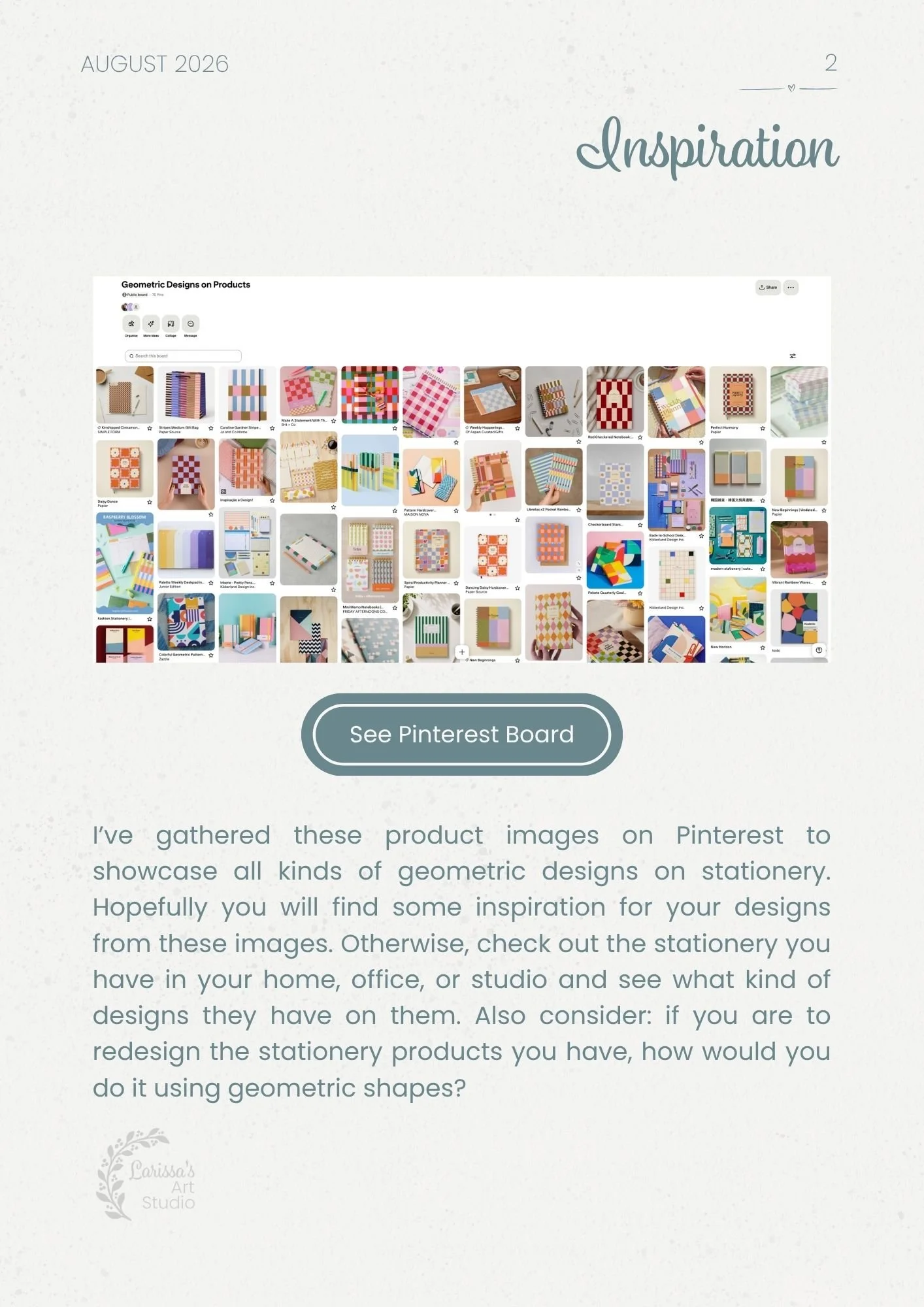 Aug 26 - Creative Guide - Geometric Designs - Inspiration