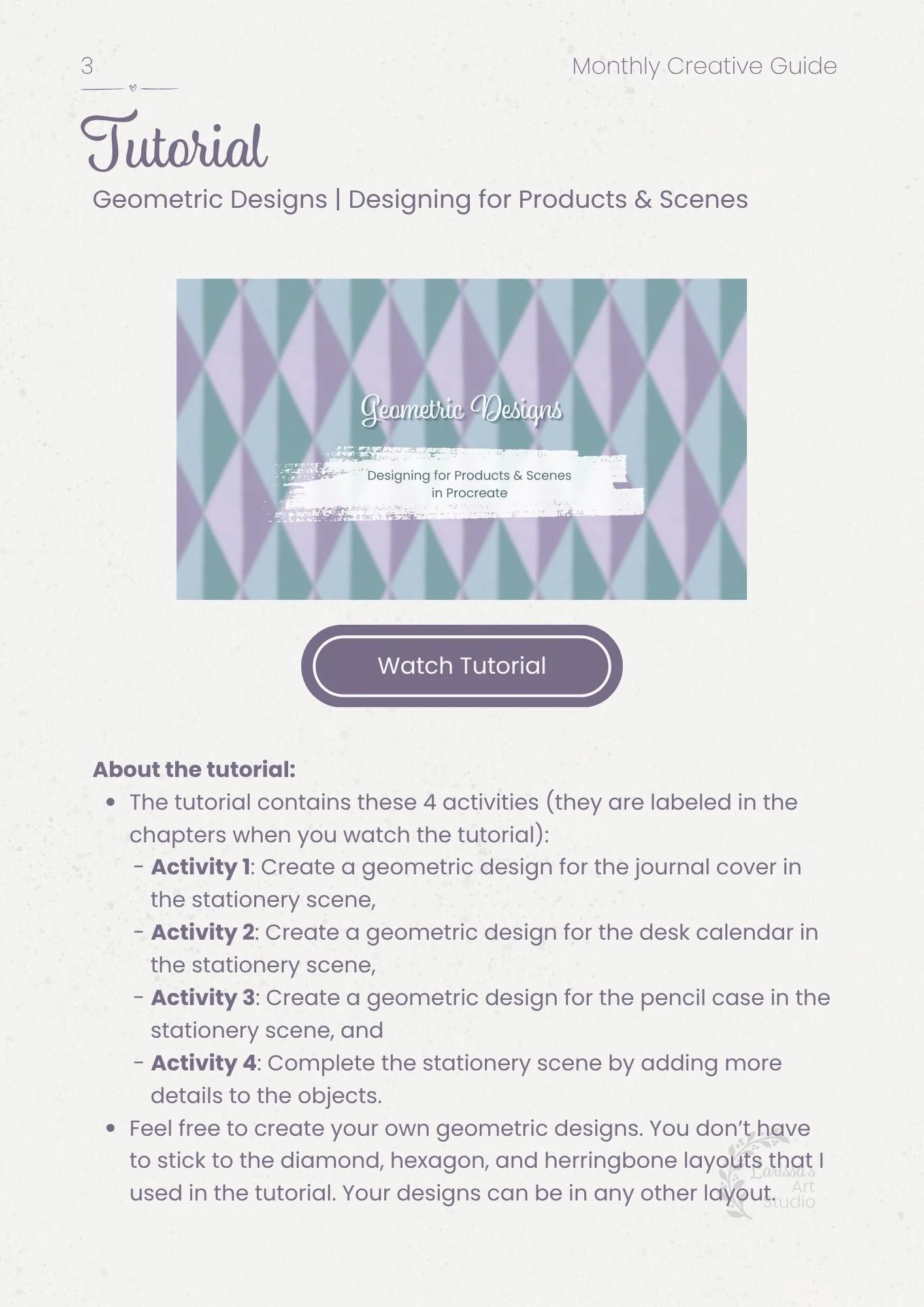 Aug 26 - Creative Guide - Geometric Designs - Tutorial