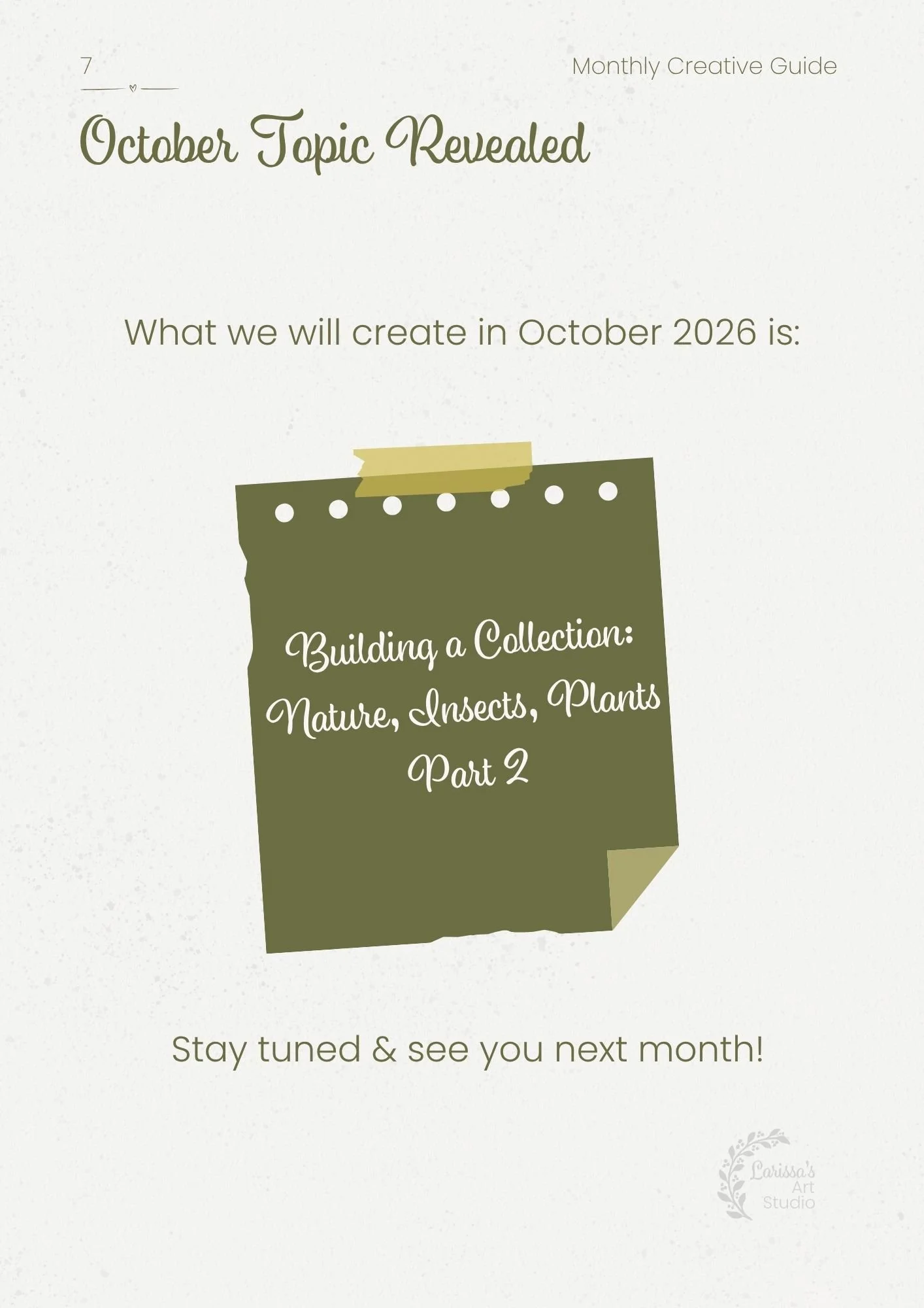 Sep 26 - Creative Guide - Tranquil Garden Pattern Collection Part 1 - October Topic Revealed