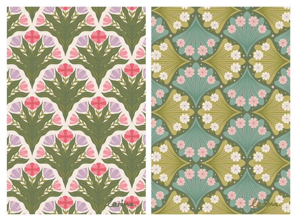 Making Scallop Layout Patterns in Procreate | Exploring Pattern Layouts ...