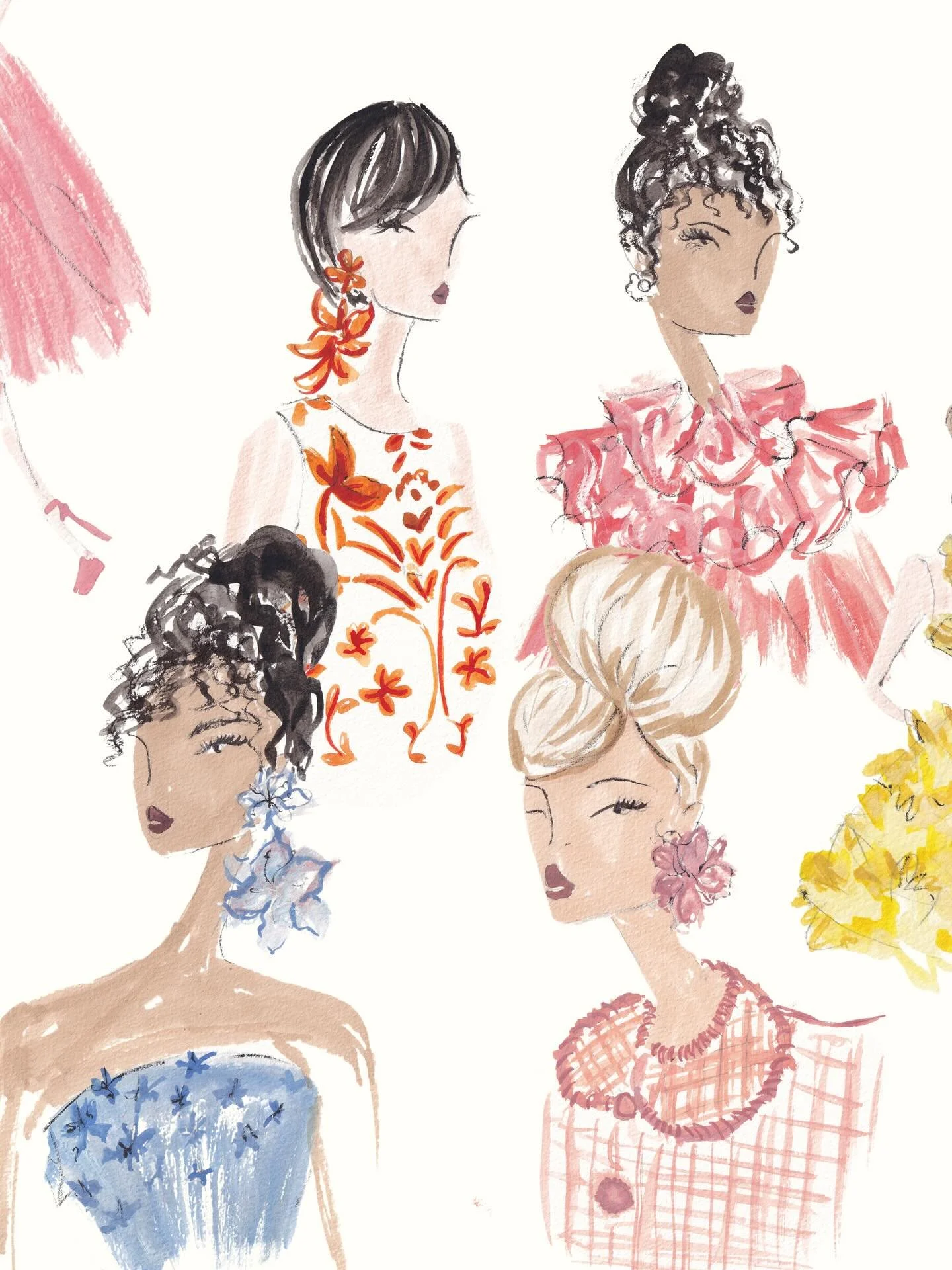 @paulcostelloeofficial&rsquo;s Boulevard of Dreams 🍬 where whimsy meets bold in the Spring/Summer 26 collection ☁️ #lfw #fashionillustrator