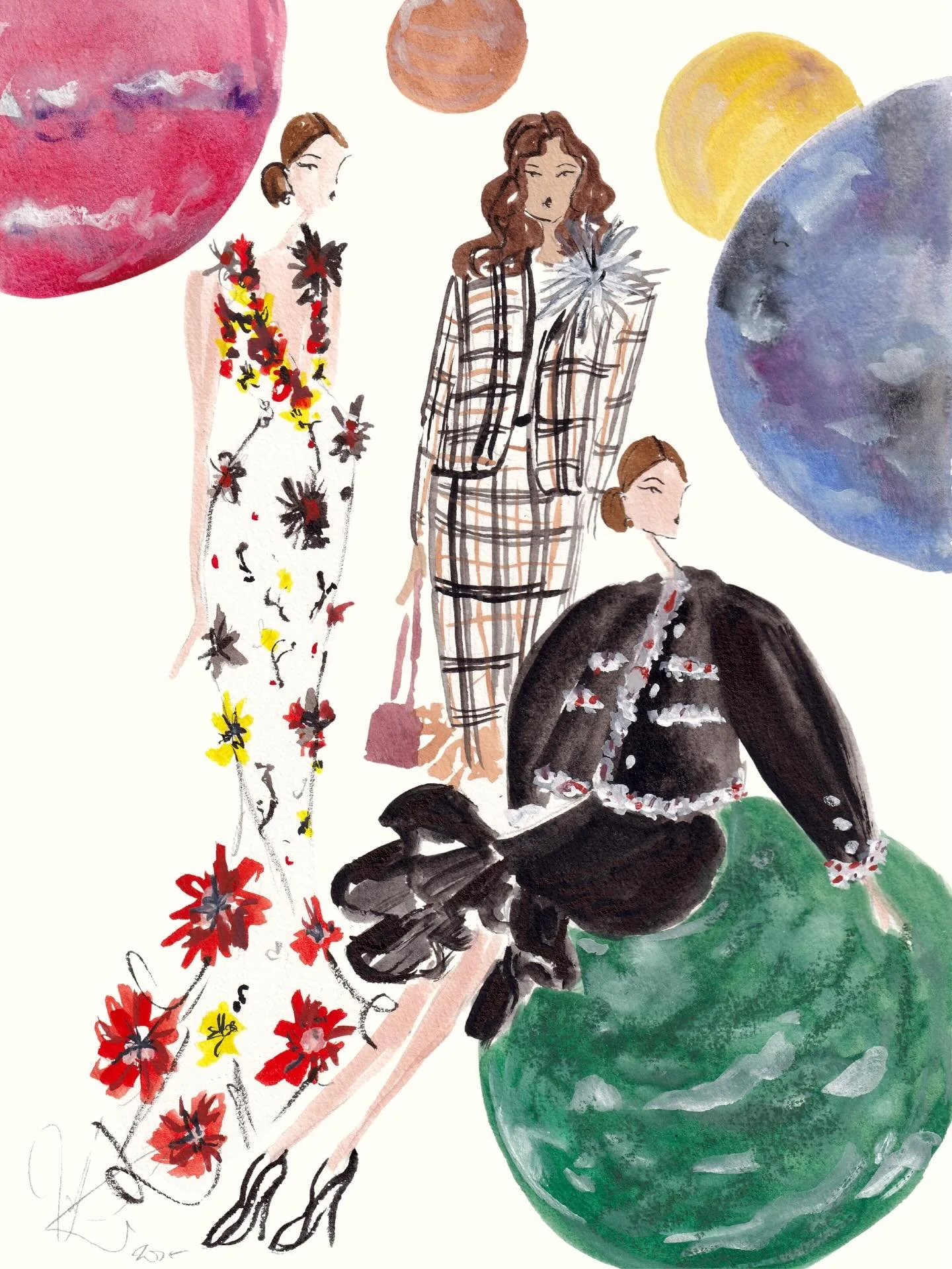 Matthieu Blazy&rsquo;s leap into a new Chanel universe for Spring summer 2026 bedazzled us all 🪐 @matthieu_blazy @chanelofficial 

#pfw #fashionillustration
