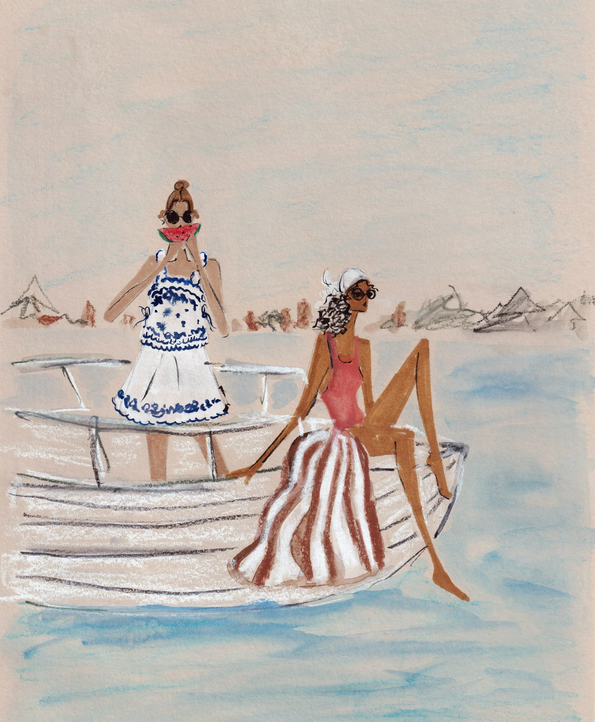 A @sezane boat day 🫧🛶 

#sezane #sezanelovers