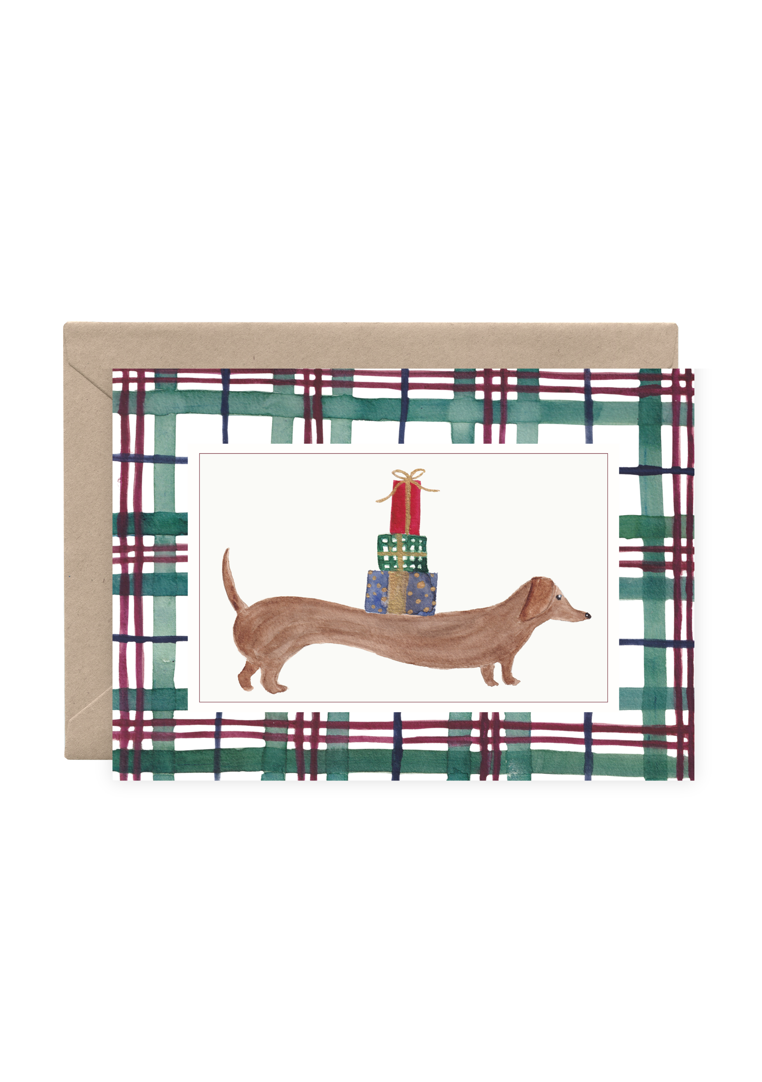 Holiday helper dachshund