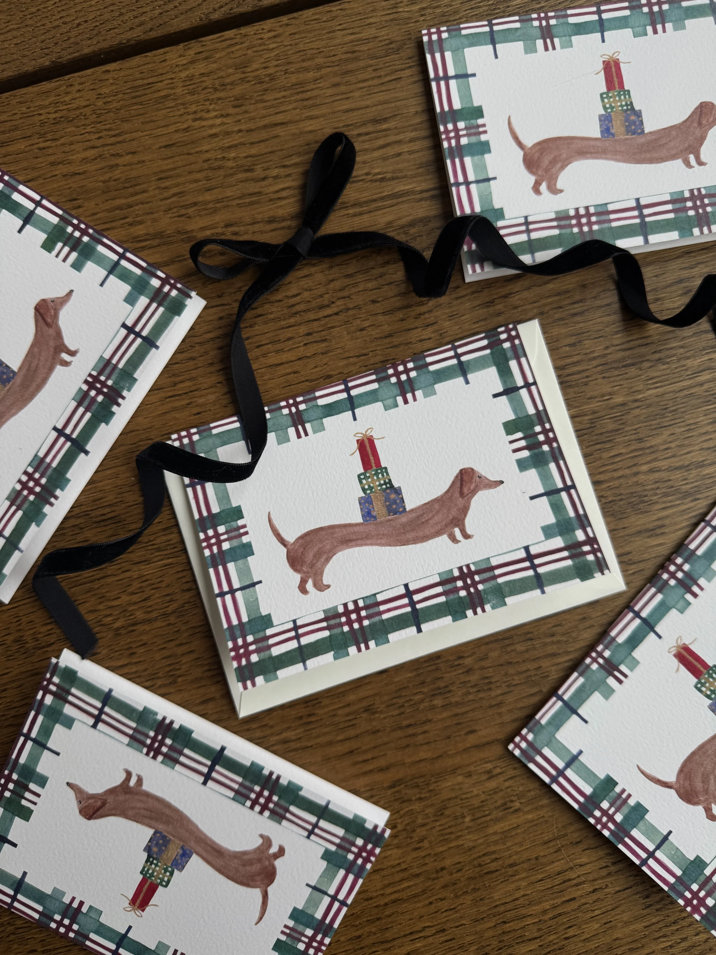 *NEW* Holiday Helper Dachshund - Single card