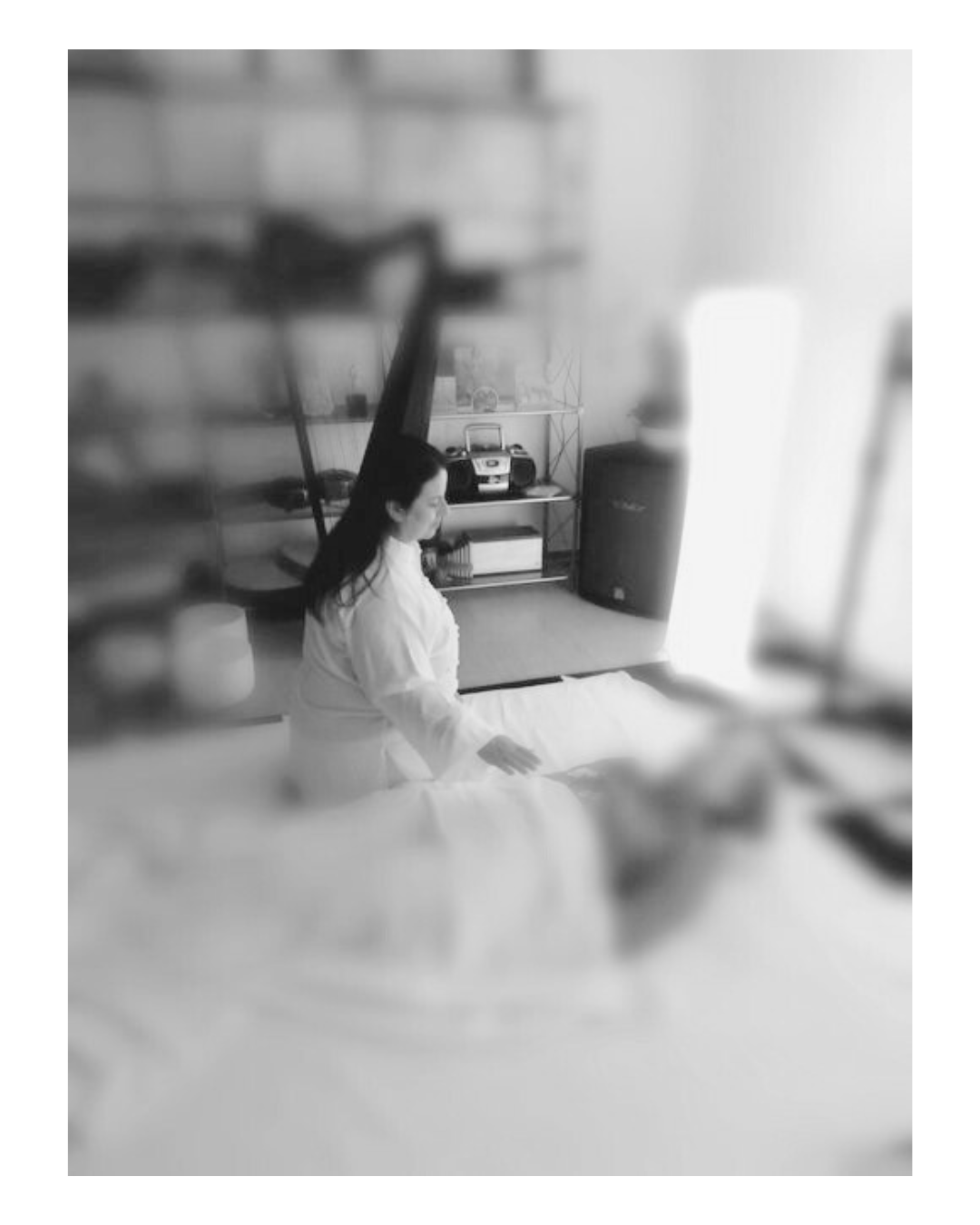 The shaman Michela Chiarelli in her studio