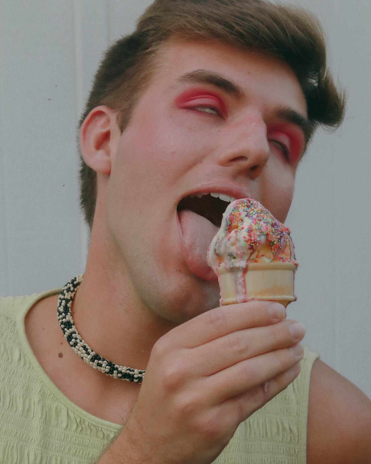 Radiating OH?! energy while listening to our new playlist&hellip;
Sprinkles anyone?🍦🫦 

Explore more at link in bio..

Photo: @jpgswithjaden 
Glam: @anniesheaaa 
Model: @vincent_guerrieri 
Style &amp; Creative Direction: @whatishaleywearing 
Creati
