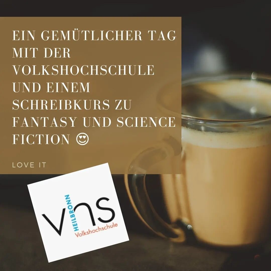 Happy today!

.
.
*unbezahlte Werbung wegen Erw&auml;hnung*
.
#volkshochschule
#kaffee
#schriftstellerinwerden
#schreibkurs
#schreibkursonline
#happyauthor
#schreibenlernen
#vhskurs
#lernmotivation
#fantasyschreiben