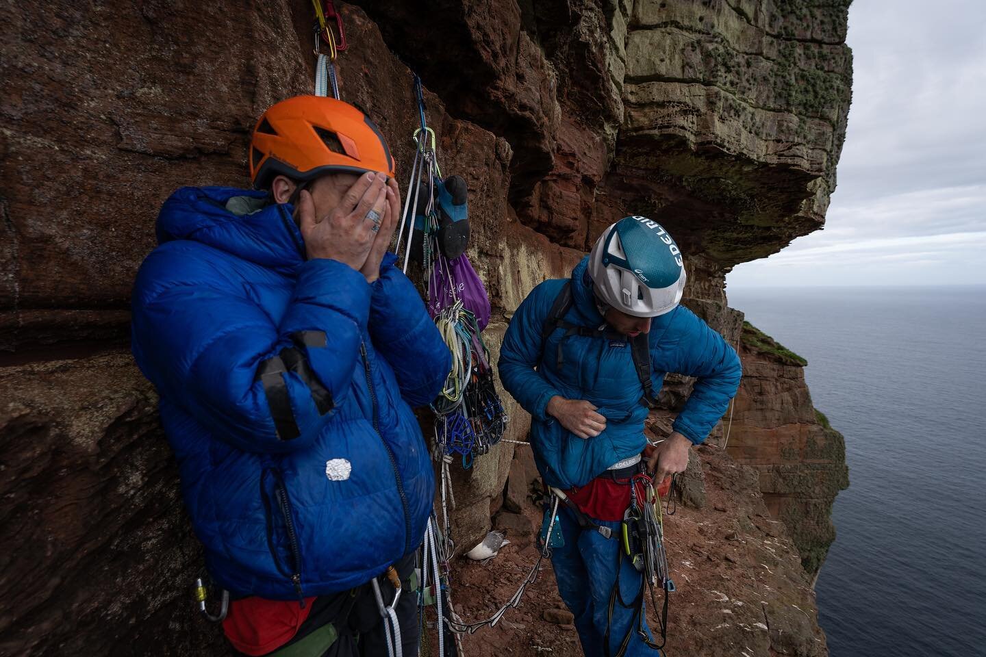 This was pretty much the vibe of the morning we did &ldquo;Longhope Direct&rdquo;&hellip;

1) @alex_r_moore with his head in his hands 😭

2) Alex falling asleep standing up 😴 

3) Alex wanting more tea 🫖 

And me getting the gear sorted&hellip; Ma