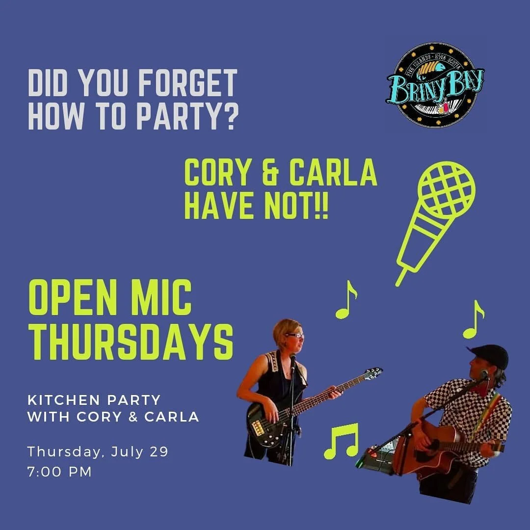 Come by The Briny Bay every Thursday to party with Cory an Carla!
🎶