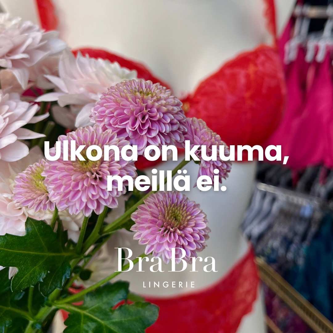 ☀️ Ulkona on kuuma, meillä ei. ❄️
Alusasujen ja uima-asujen sovittaminen käy meillä mukavasti myös näin helteellä! Ilmastoitu kauppamme takaa sinulle miellyttävän sovituksen -säällä kuin sä