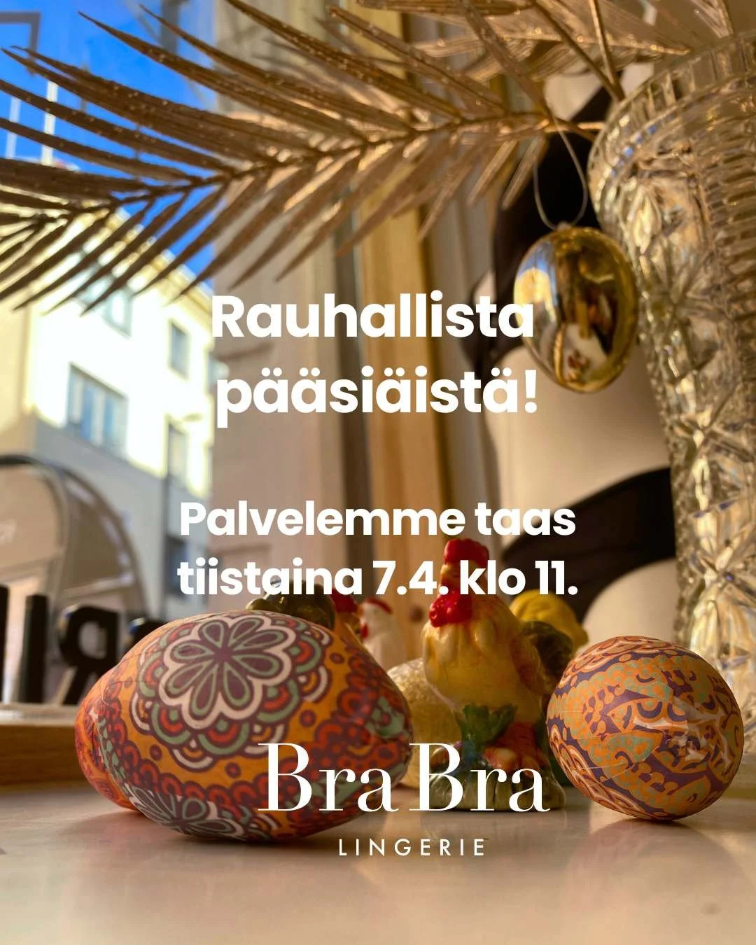 🕊 Rauhallista p&auml;&auml;si&auml;ist&auml;! 🕊

🤍 Palvelemme taas tiistaina 7.4. klo 11. 🤍