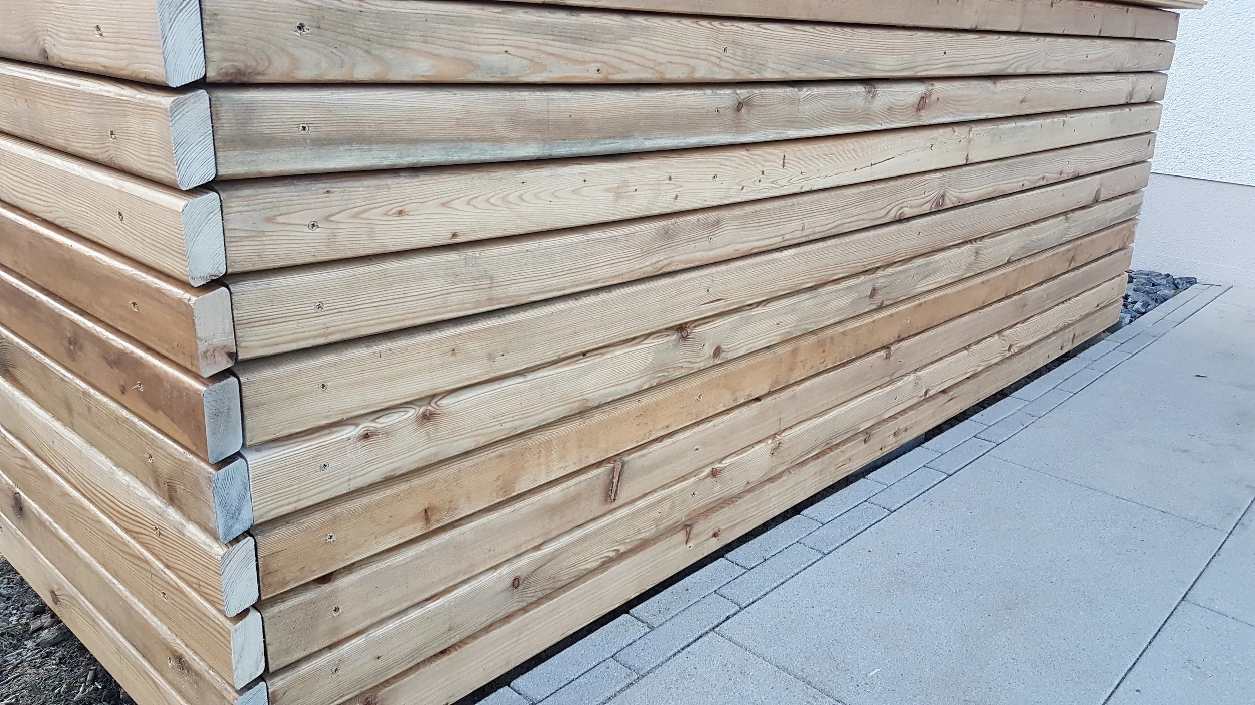 Hochbeet Holzverkleidung Lärche