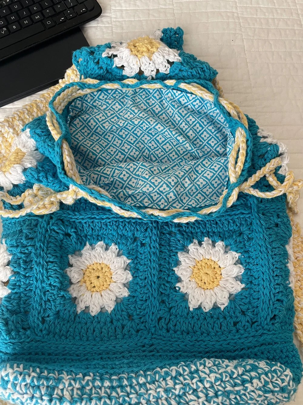 Granny Square Crochet Bag — Vanilla Vine Pottery
