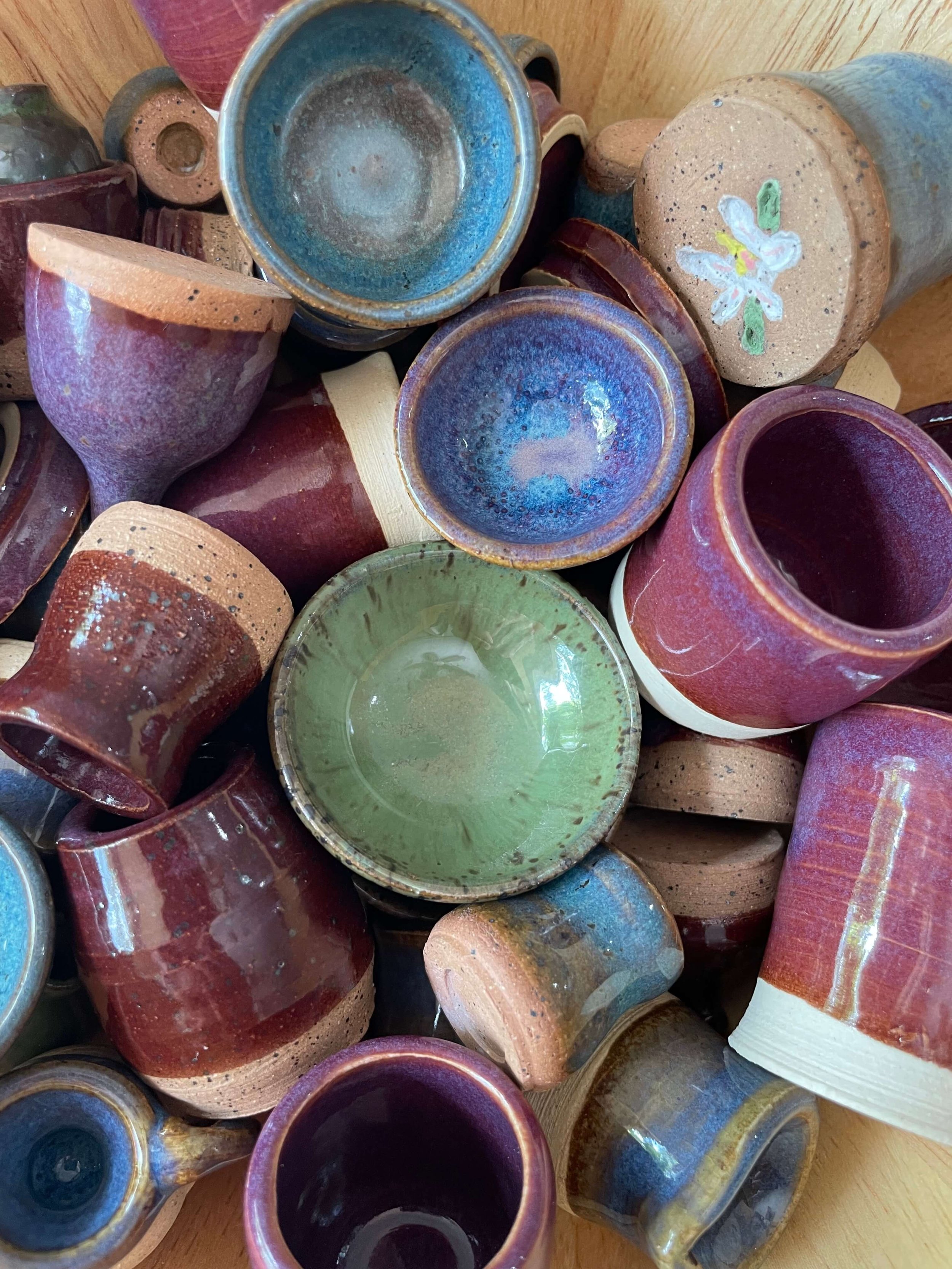 Tiny Pottery made on Tiny Pottery Wheel