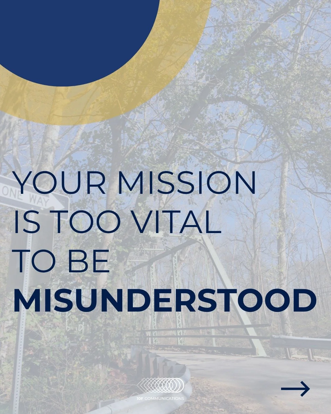 If your audience needs Google to understand your mission, you've already lost them.

The fix isn't simplification &mdash; it's translation. Keep the substance, communicate better.

Swipe for an example!

Let's talk about how your story is landing &md