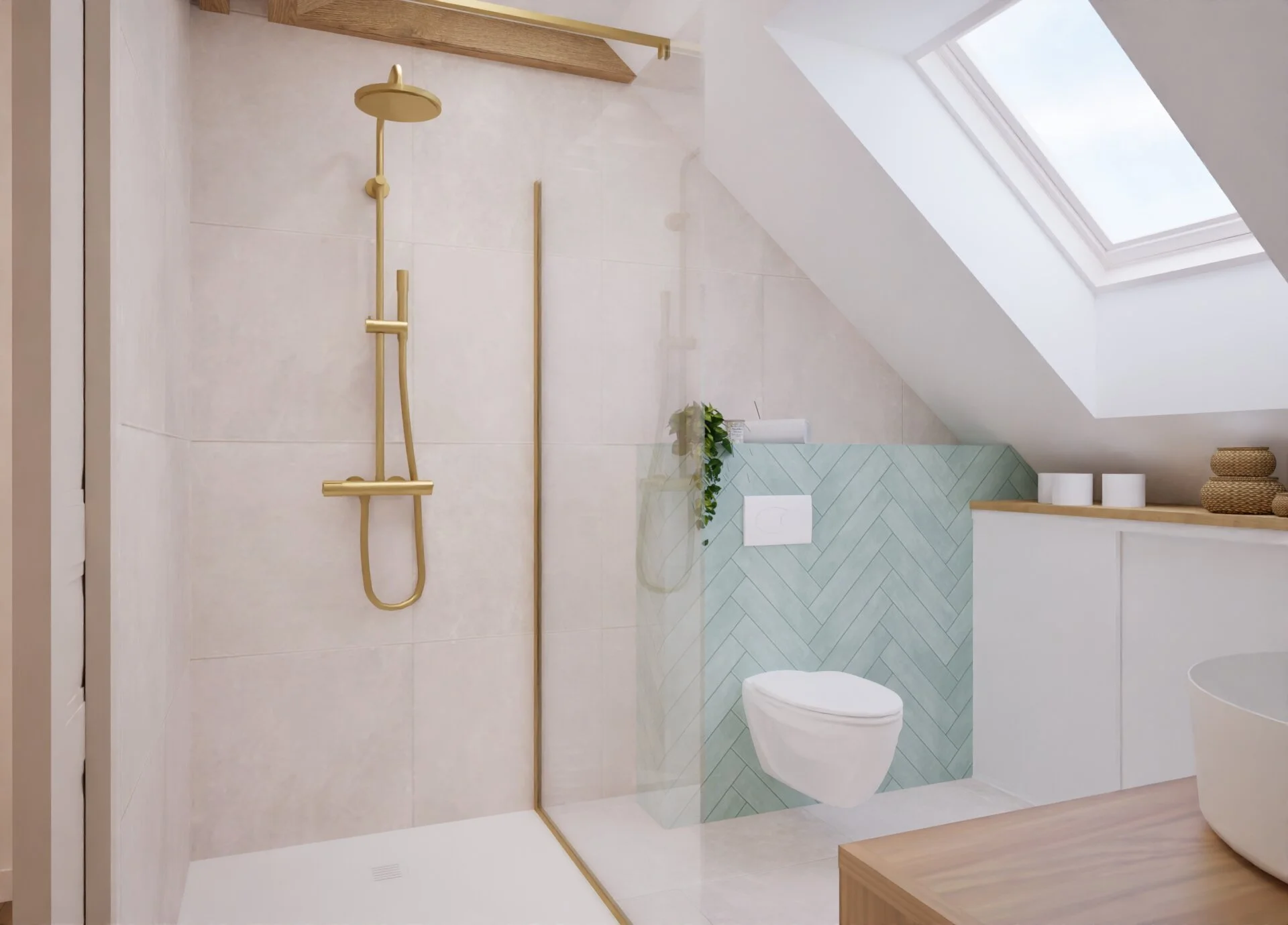 salle de bain sous combles