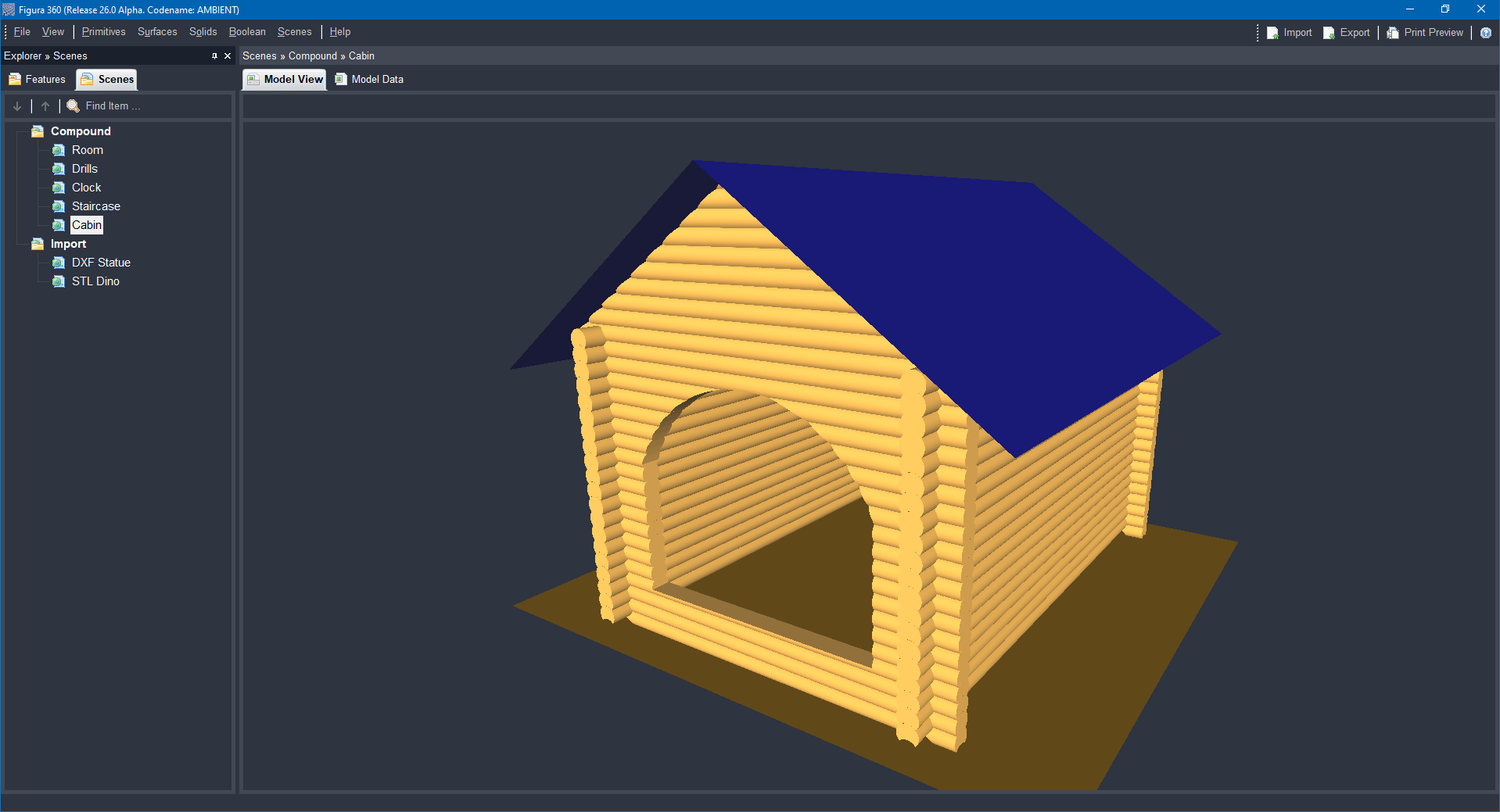 Examples: Cabin Compound Scene