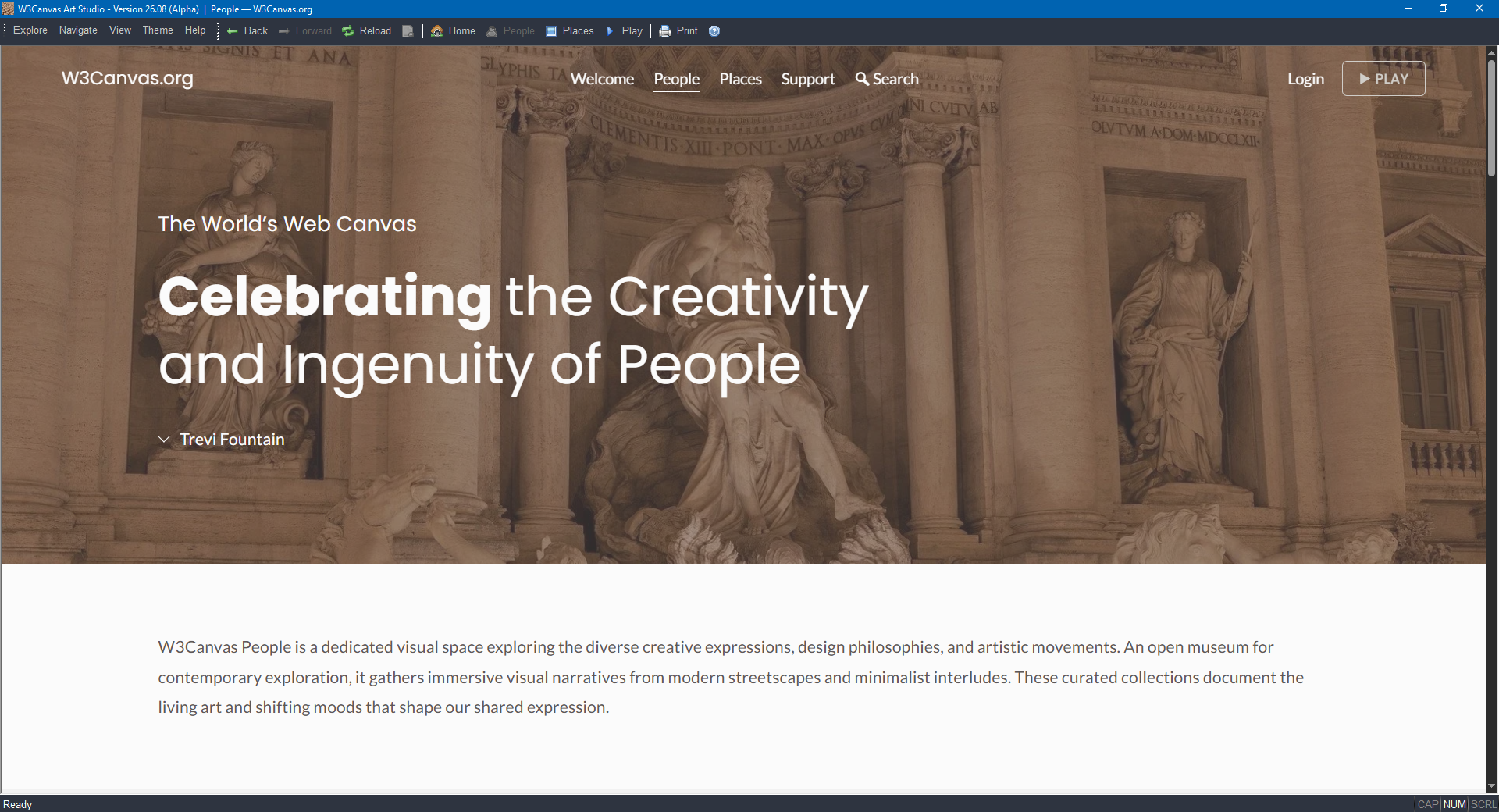 People Page in Art Studio Browser