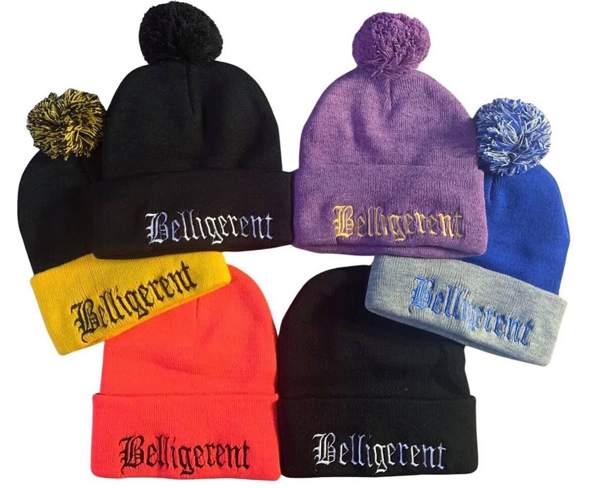 You&rsquo;ve always wanted a Belligerent beanie but we were sold out ??? Well here is your chance to get a custom color way just for you ! Now taking orders for custom Belligerent beanies ~ $25 plus s&amp;h &amp; you can pick any color &amp; any colo