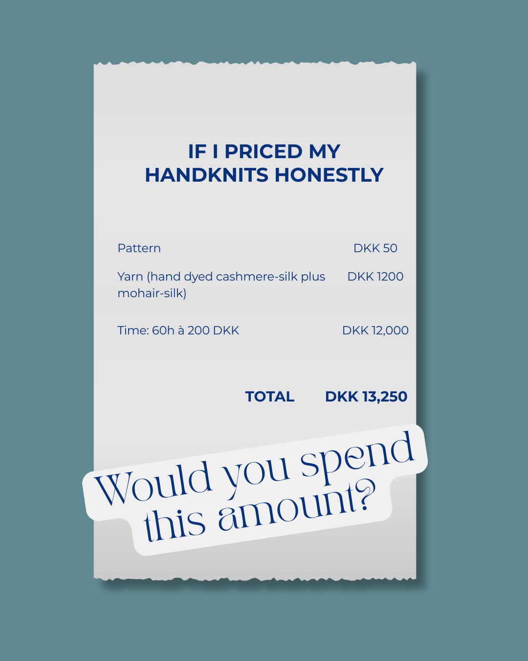 What pricing my handknits has taught me