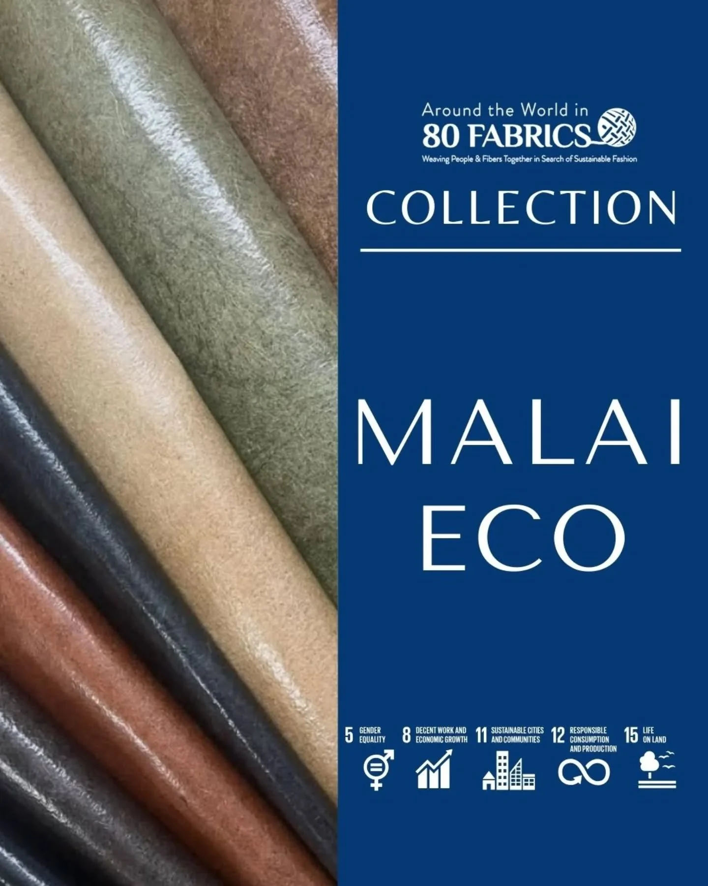 Malai Eco features a line of materials of the same name sourced from southern India’s coconut farmers to create a completely vegan material. 
They place waste coconut water into vats where it is sterilized, resulting in an energy-rich, entirel