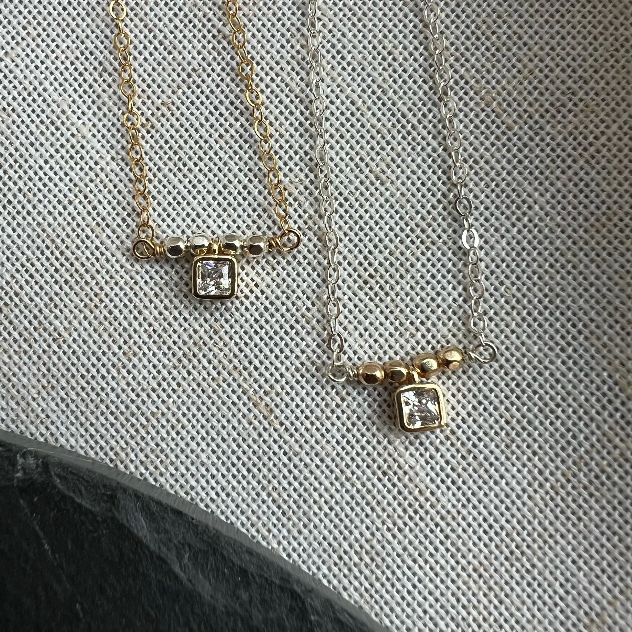 Everyday Square CZ Necklace