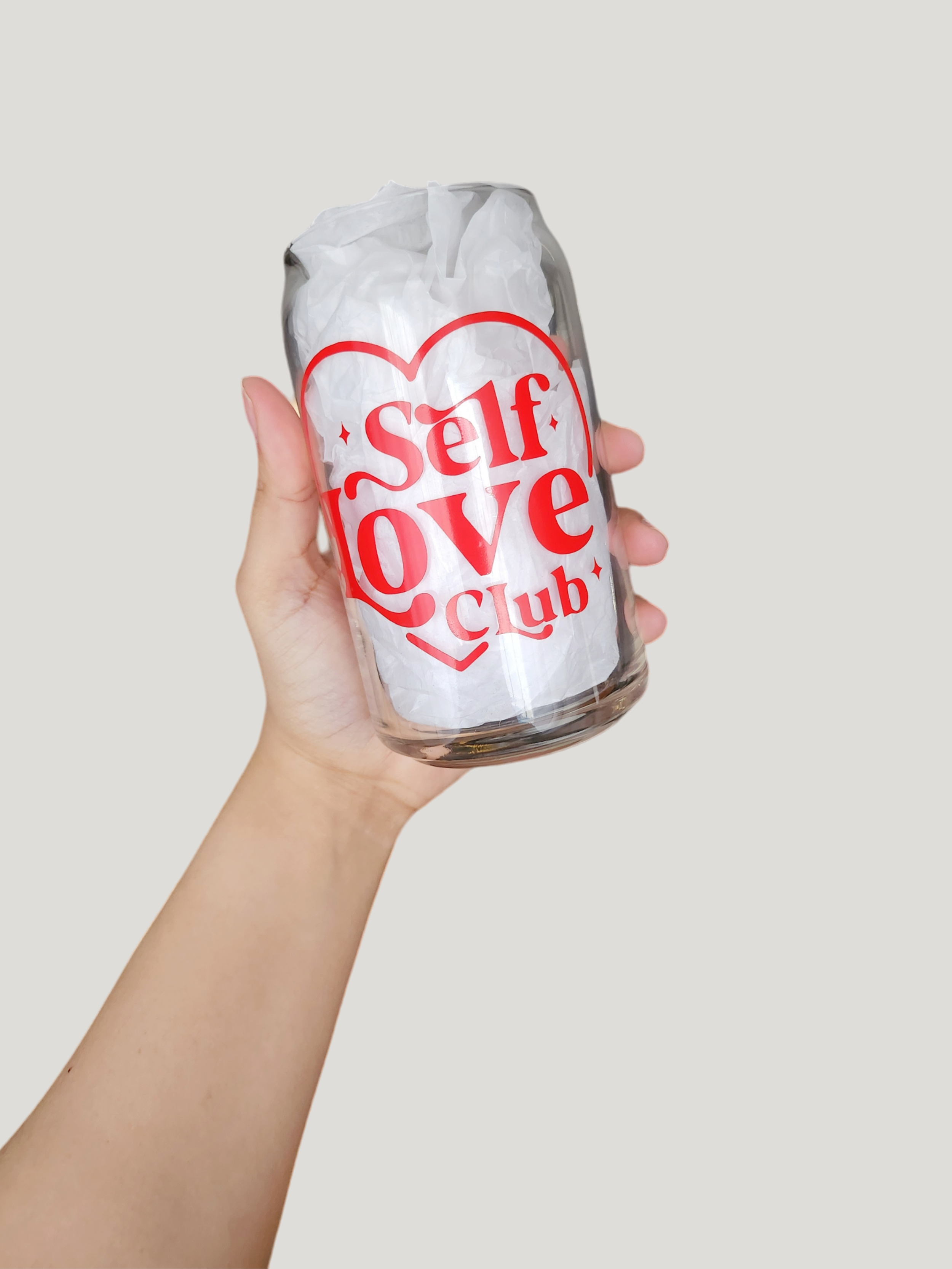 Self Love Club 16oz Glass Cup