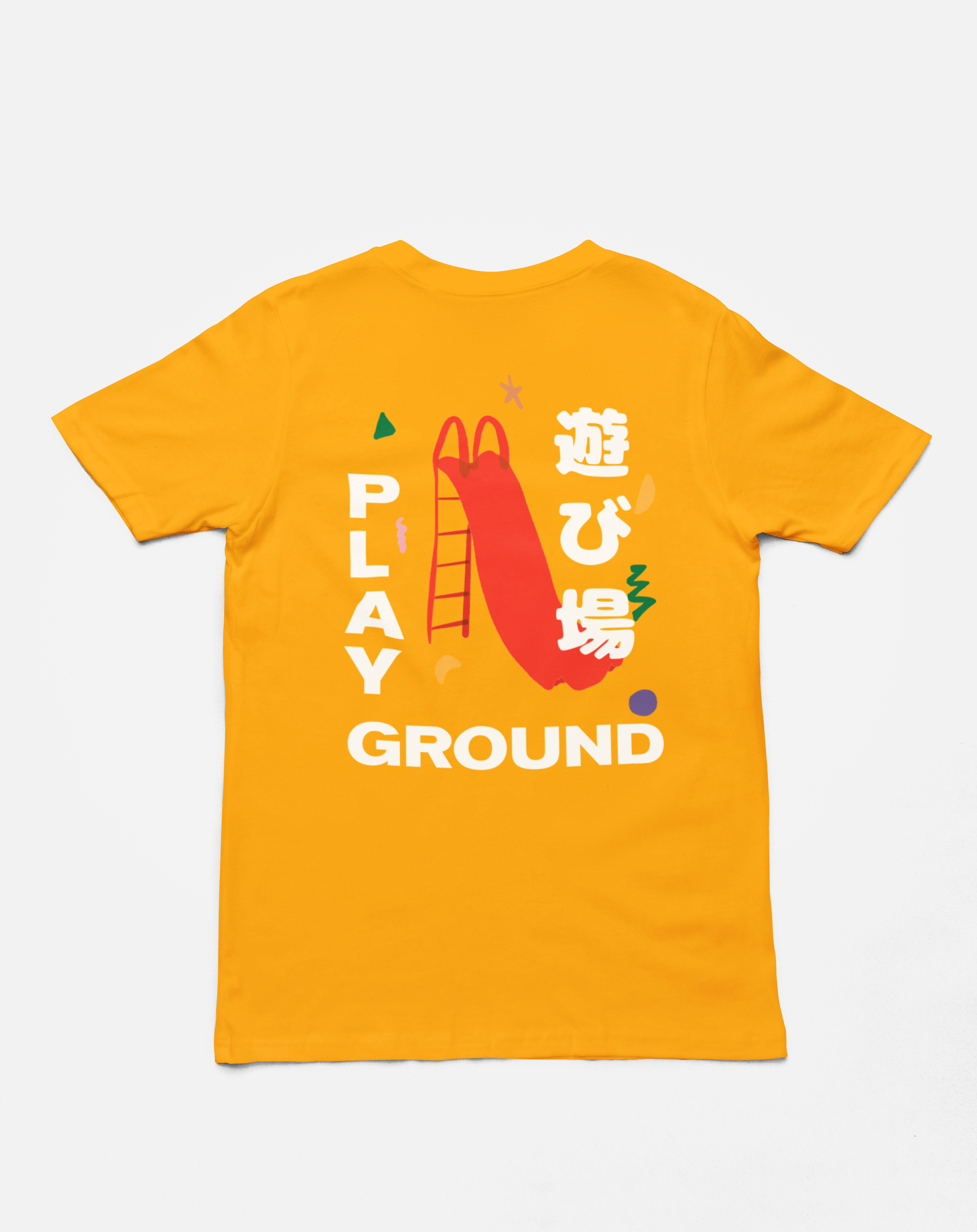 遊び場 Playground Unisex oversized-t-shirt-back-view-2.png