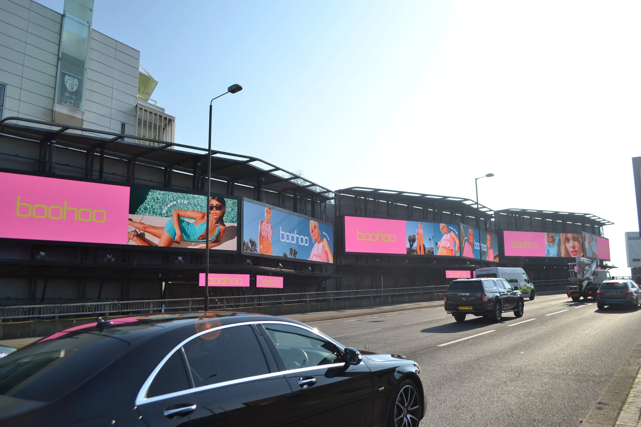 boohoo London digital screens 