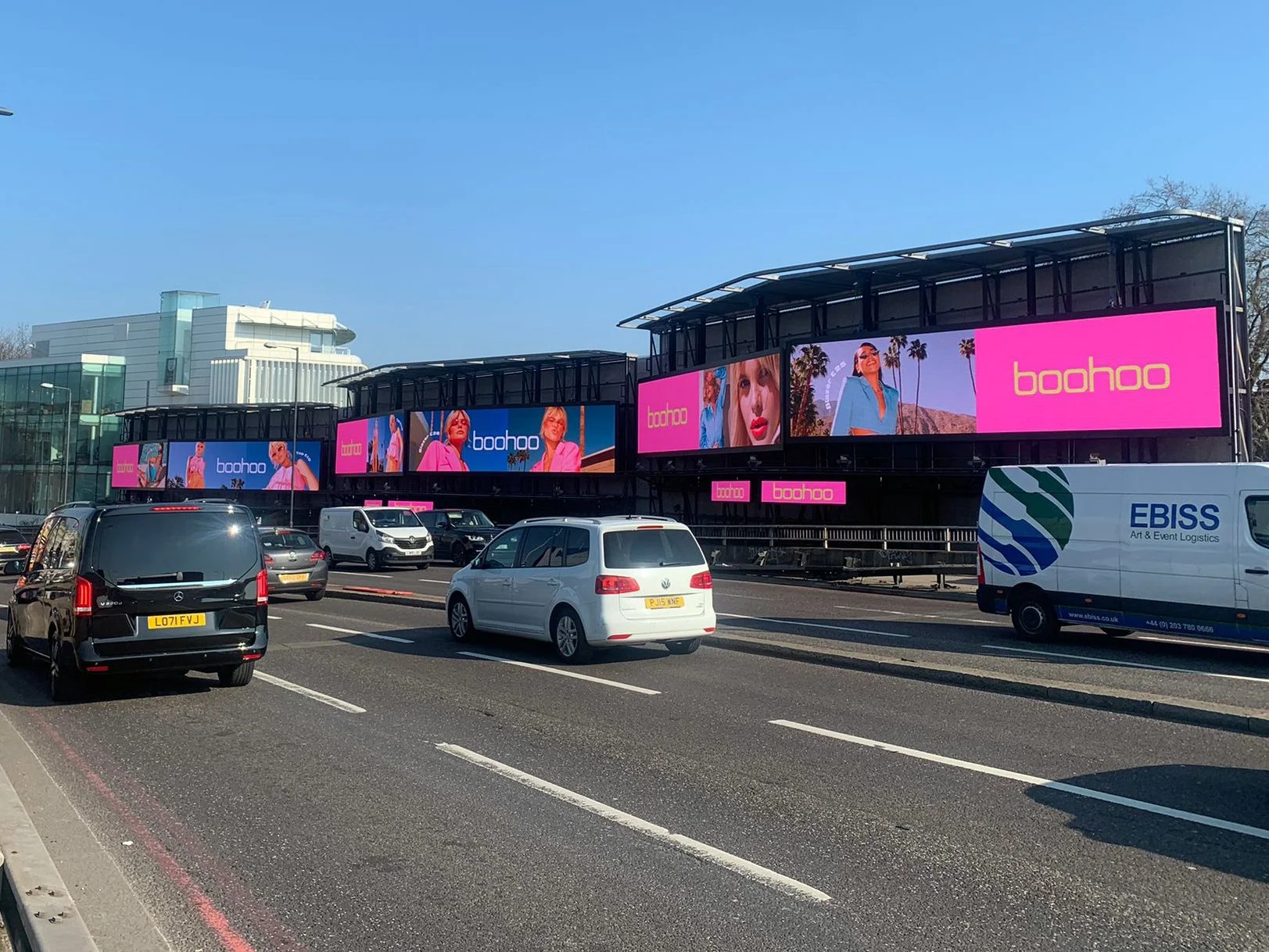 boohoo London digital screens 