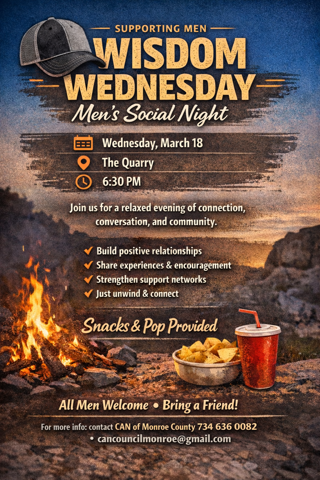 Wisdom Wednesday Men’s Social Night 