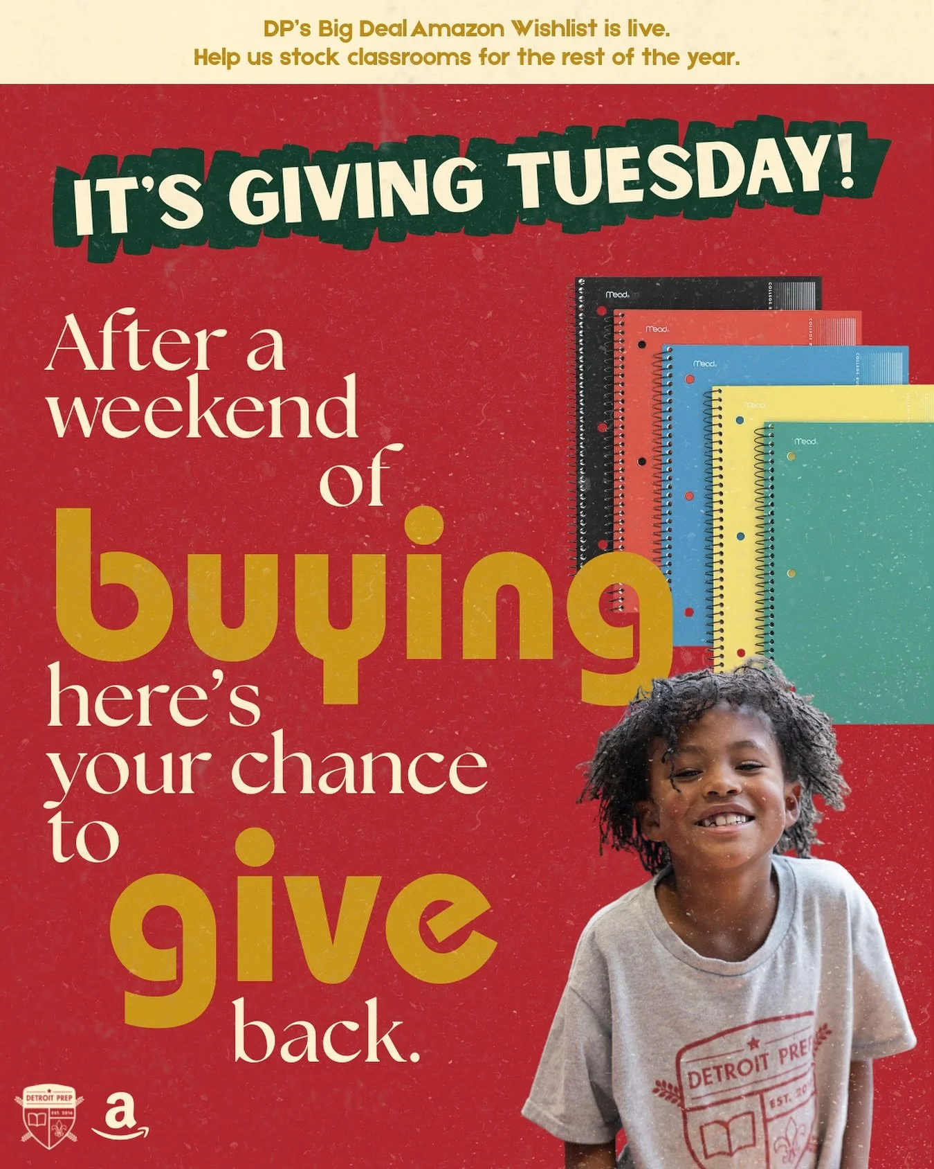 After a weekend of buying&hellip; here&rsquo;s a chance to give back! ❤️📚

Classrooms need supplies every single day, and we&rsquo;ve never put that burden on families or teachers.

This Giving Tuesday, we&rsquo;re asking our community to step in an