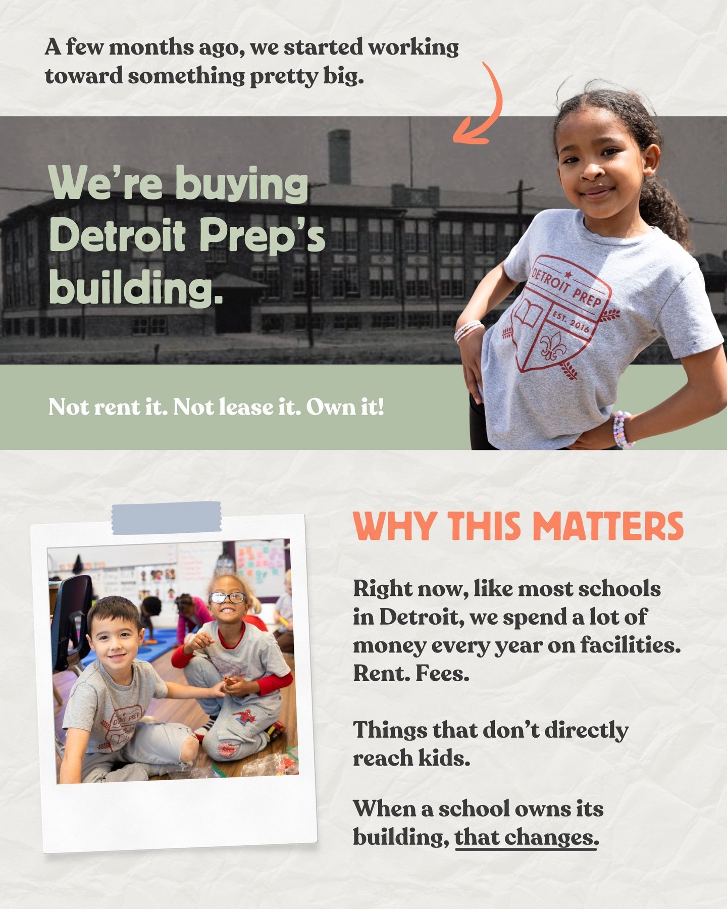 We&rsquo;ve reached the halfway mark &mdash; and we&rsquo;re all in. 🗝️

This is about building something that lasts. When a school becomes a steady, lasting presence, it helps shape a stronger, more connected community.

Our goal is to secure this 