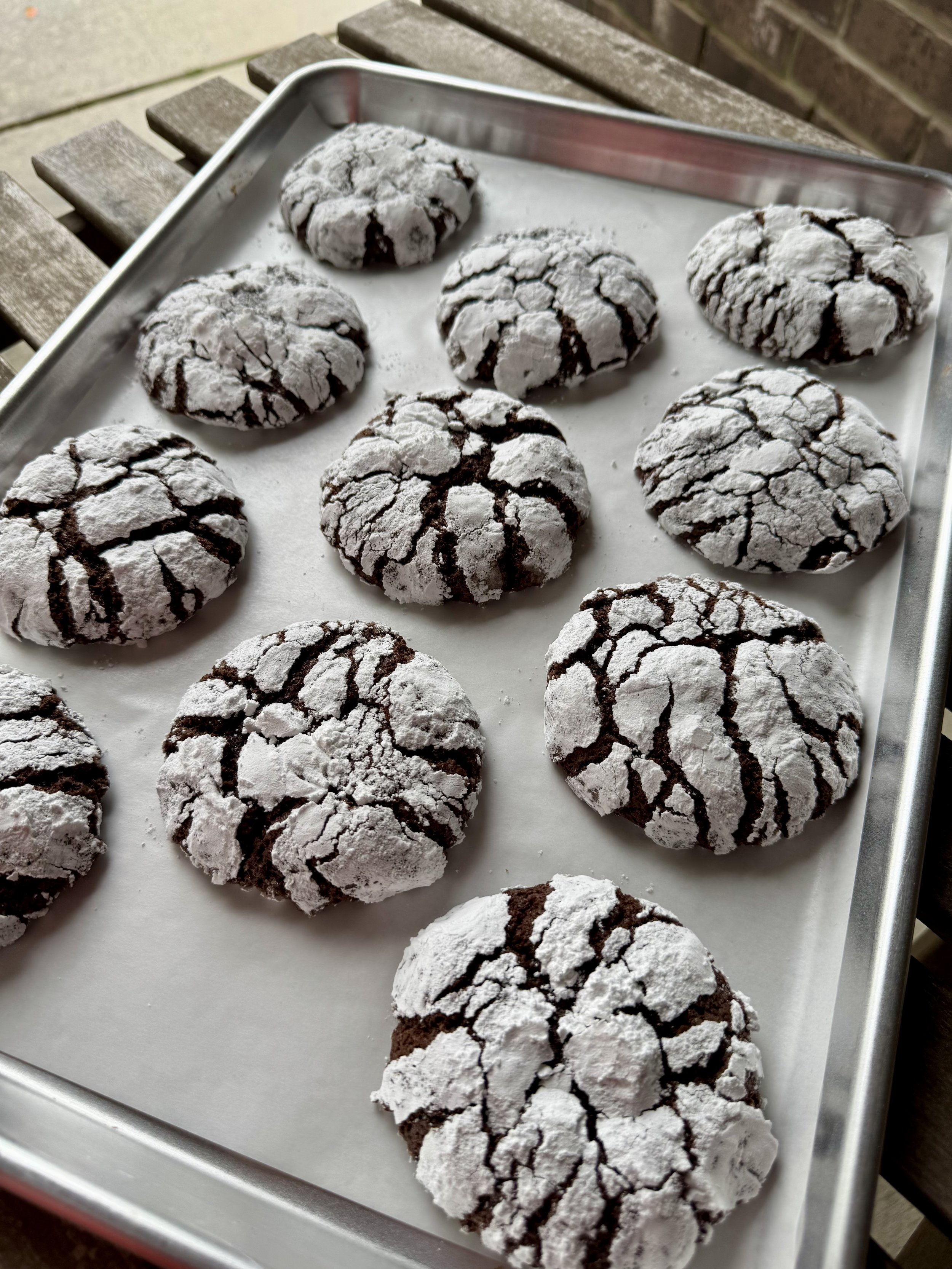 Chocolate Peppermint Crinkle Cookie RECIPE