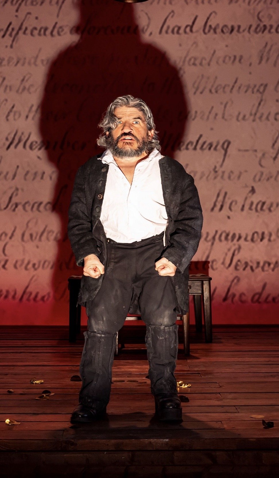 Actor portraying Benjamin Lay during The Return of Benjamin Lay performance