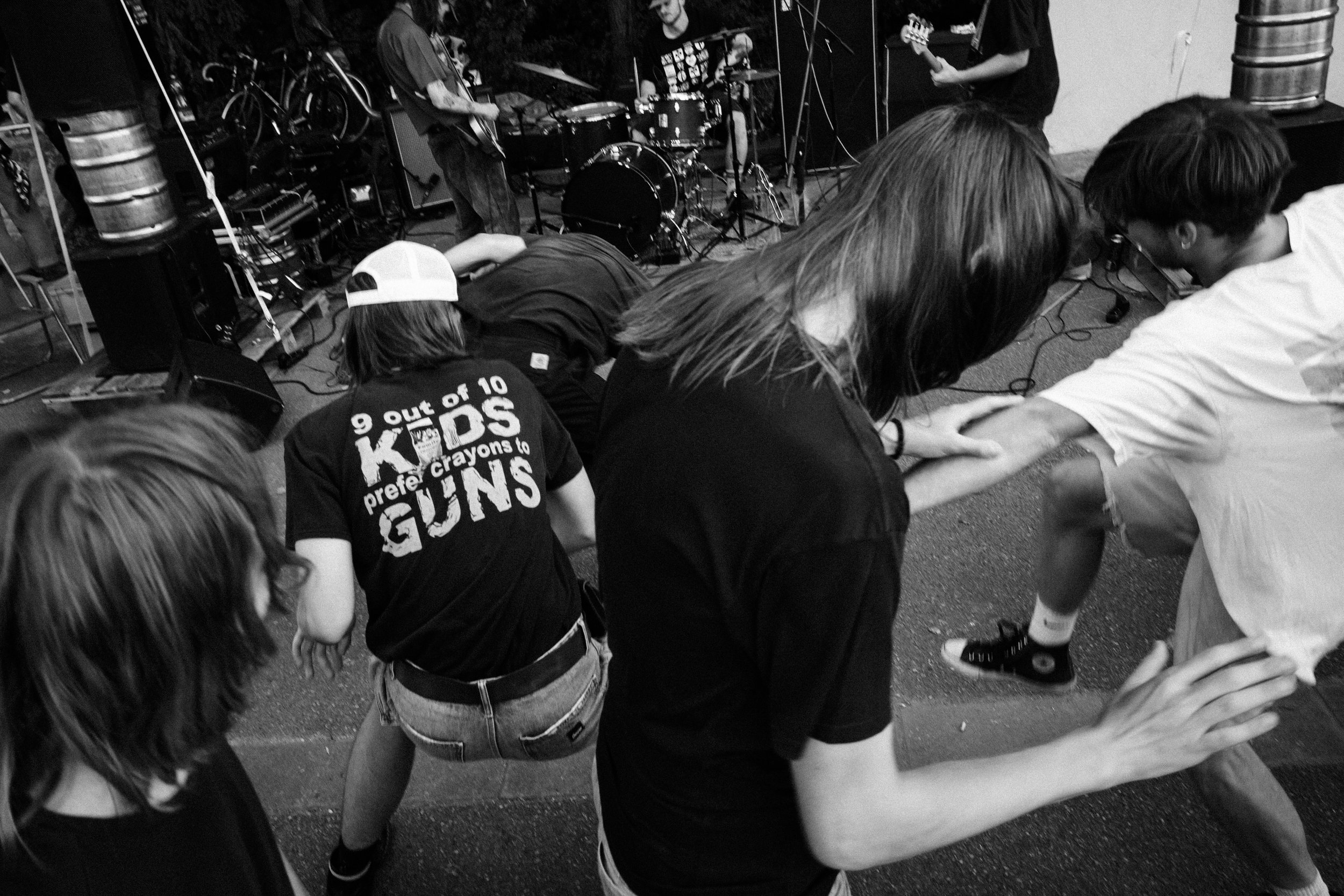 Hardcore show at the local DIY spot
