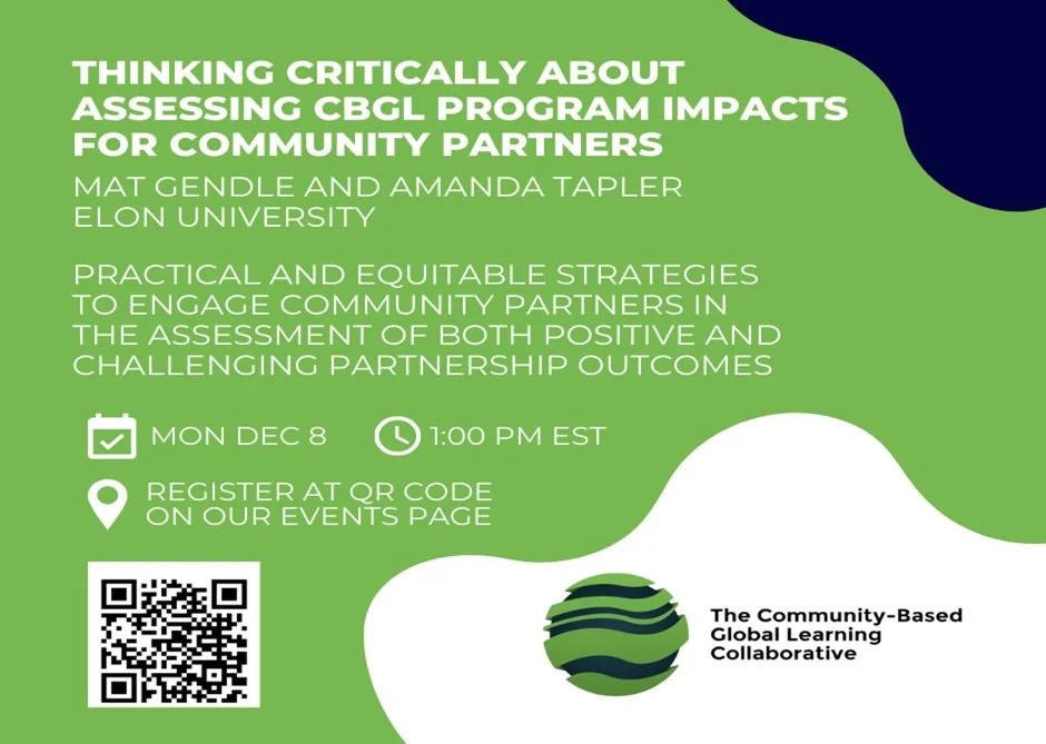 Thinking critically about assessing CBGL program impacts for community partners