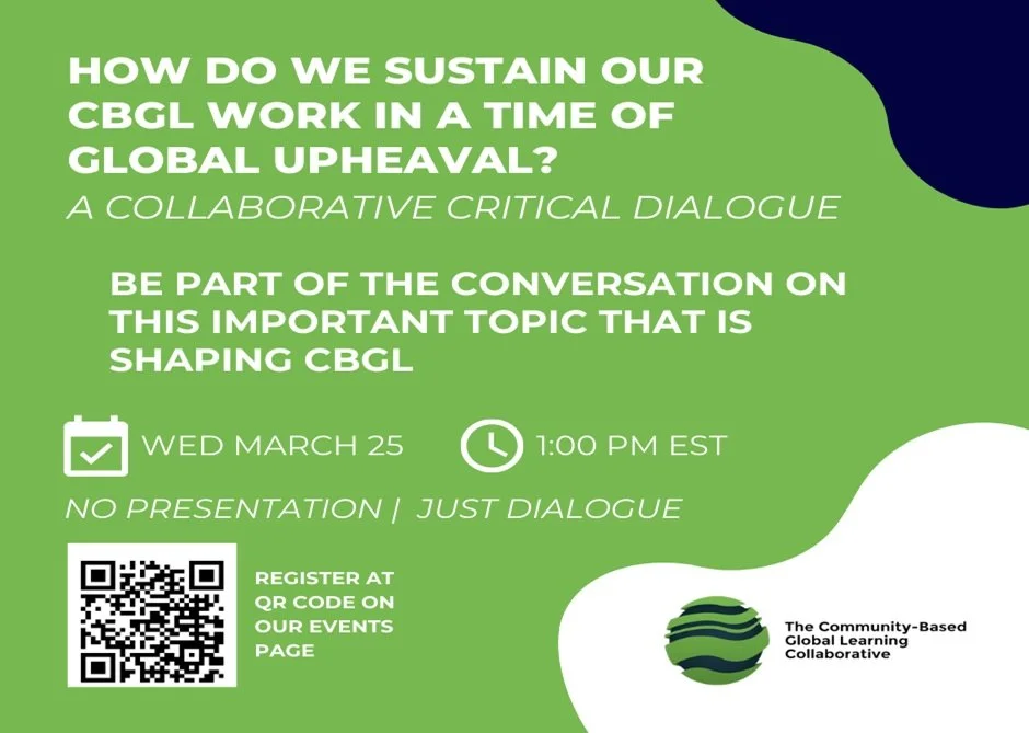 How do we sustain our CBGL work in a time of global upheaval?