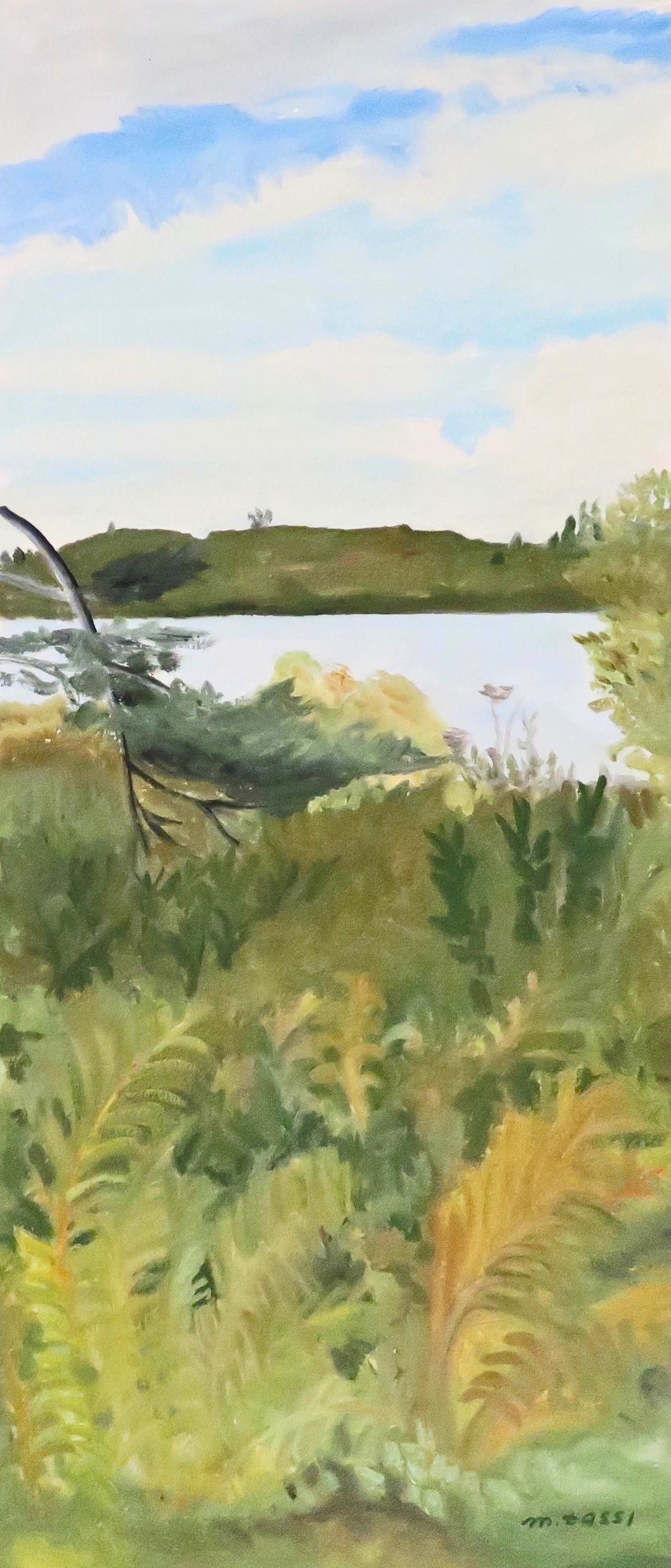 FROM THE RED CABIN
28" h x 20" w; oil on gessoed paper; 2025