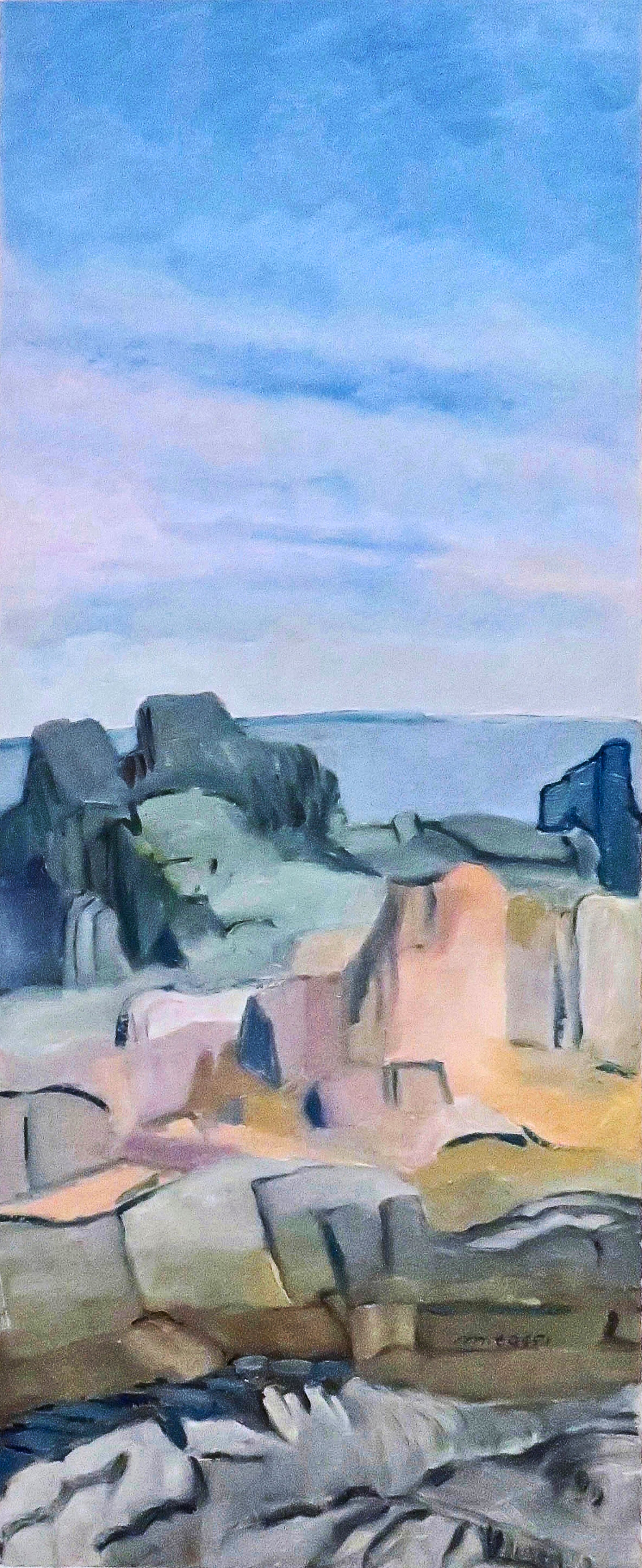 STRATA
28" h x 20" w; oil on gessoed paper; 2025