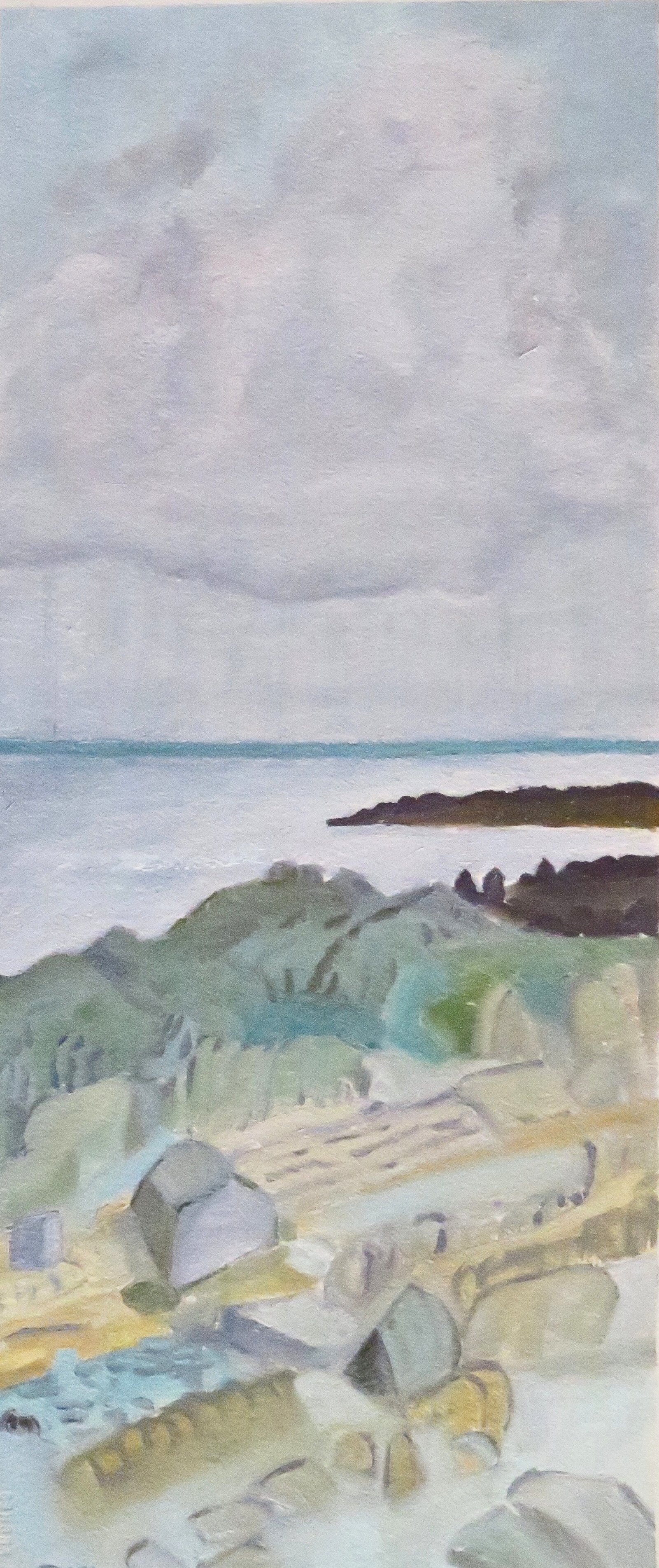 SQUALL
21 1/2" h x 9" w; oil on gessoed paper; 2024