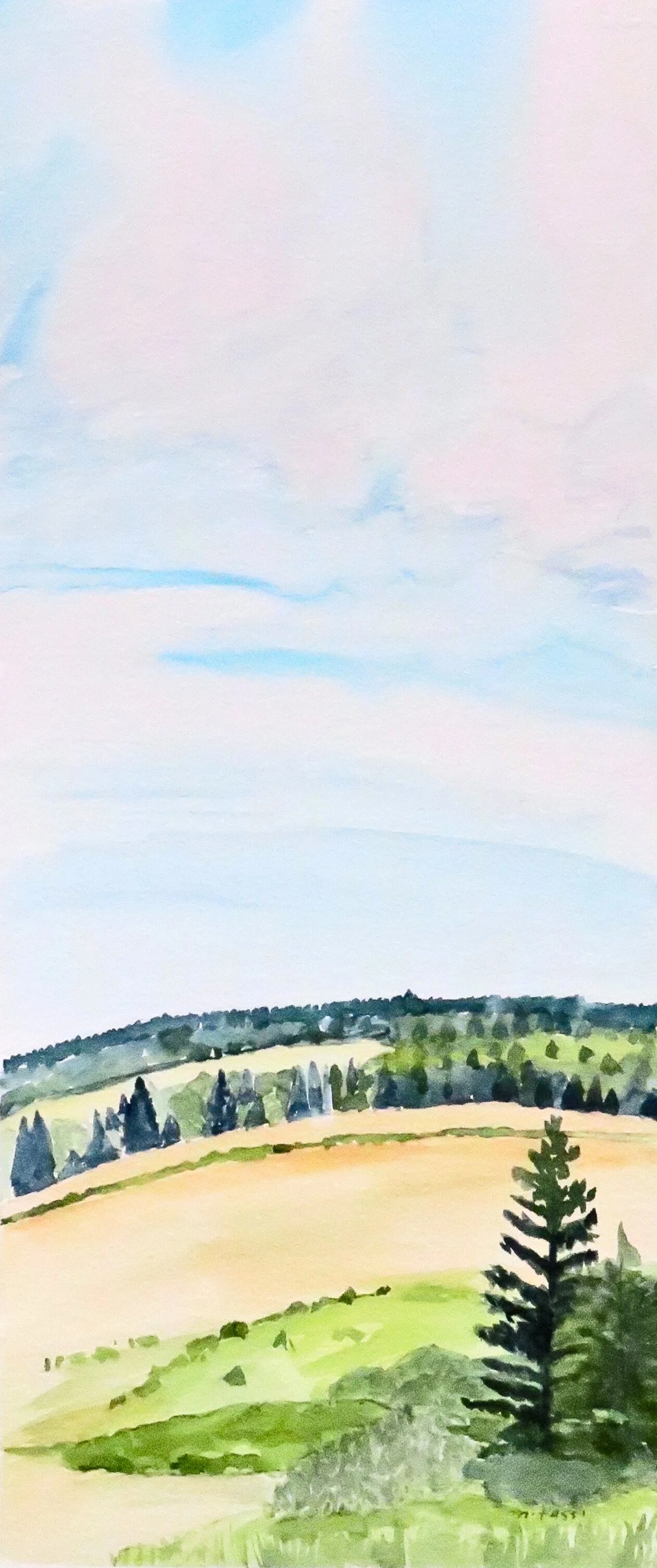 ROSE VALLEY
21 1/2" h x 9" w; watercolor; 2025